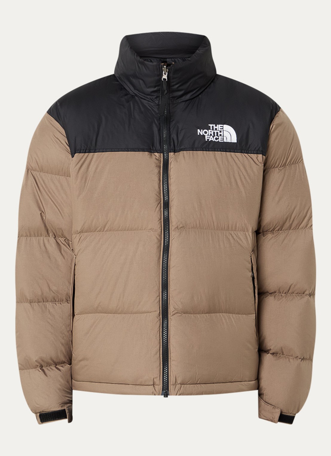 The North Face 1996 Retro Nuptse puffer jack met donsvulling  - voorkant 3 lichtbruin