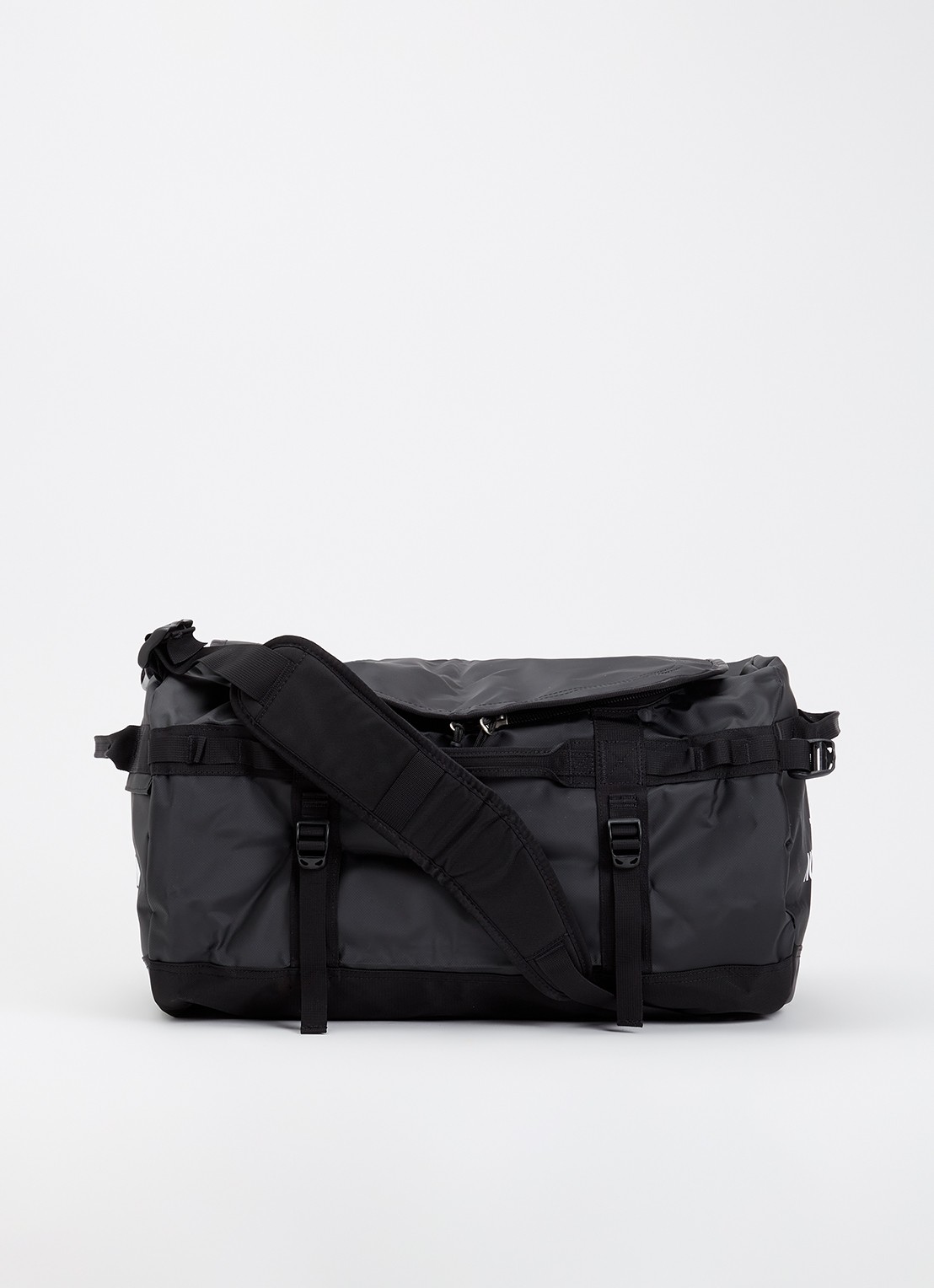 The North Face Base Camp Duffel S weekendtas met verstelbare schouderriem - voorkant 2 zwart