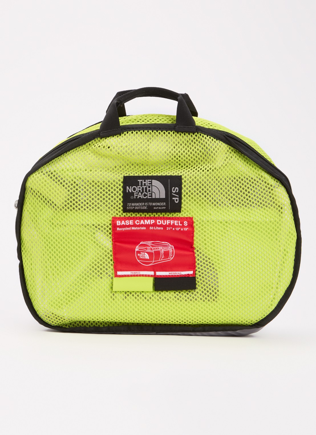The North Face Base Camp Duffel S weekendtas met verstelbare schouderriem - detail 2 lime