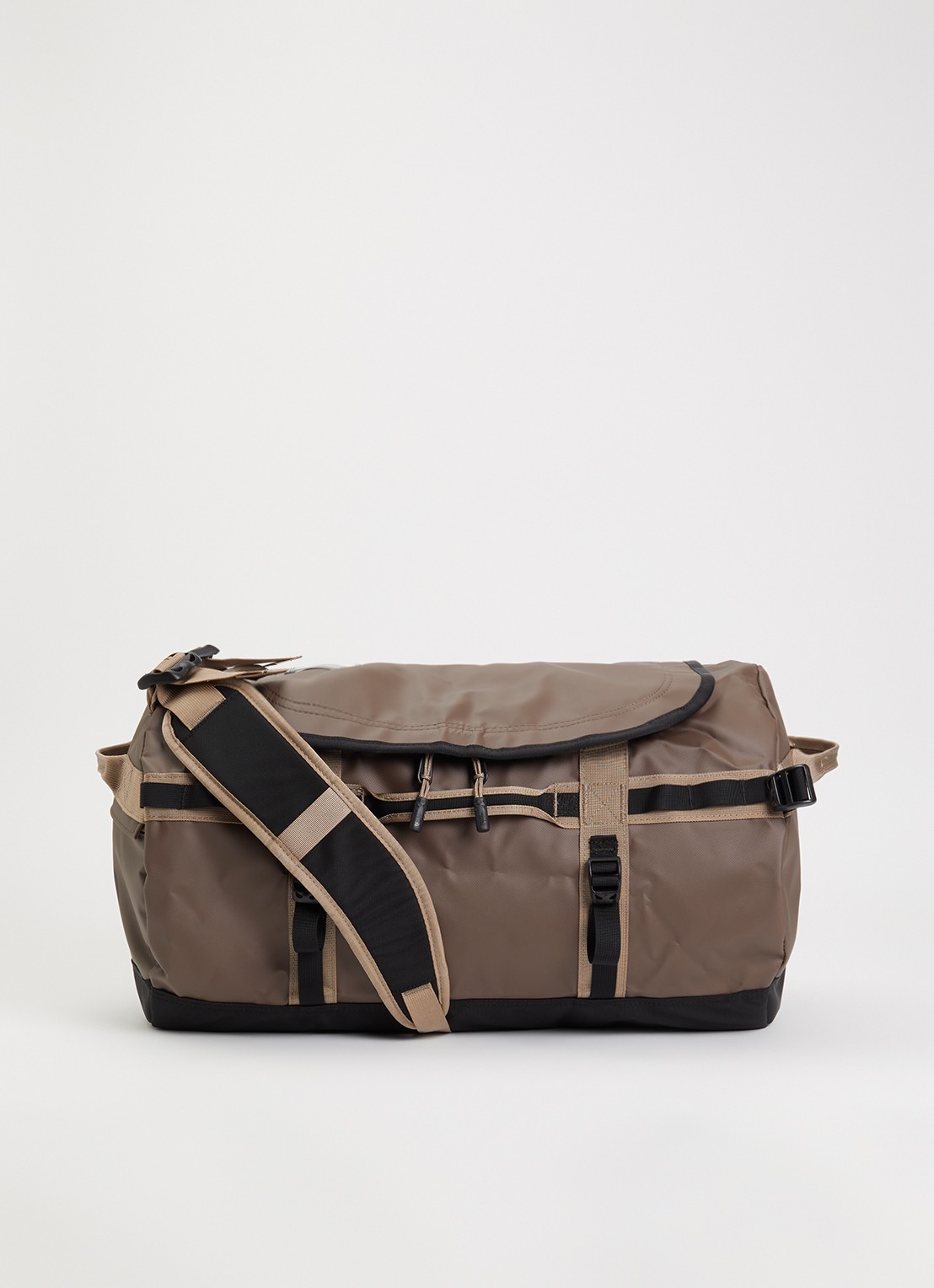 The North Face Base Camp Duffel S weekendtas met verstelbare schouderriem - voorkant 3 bruin