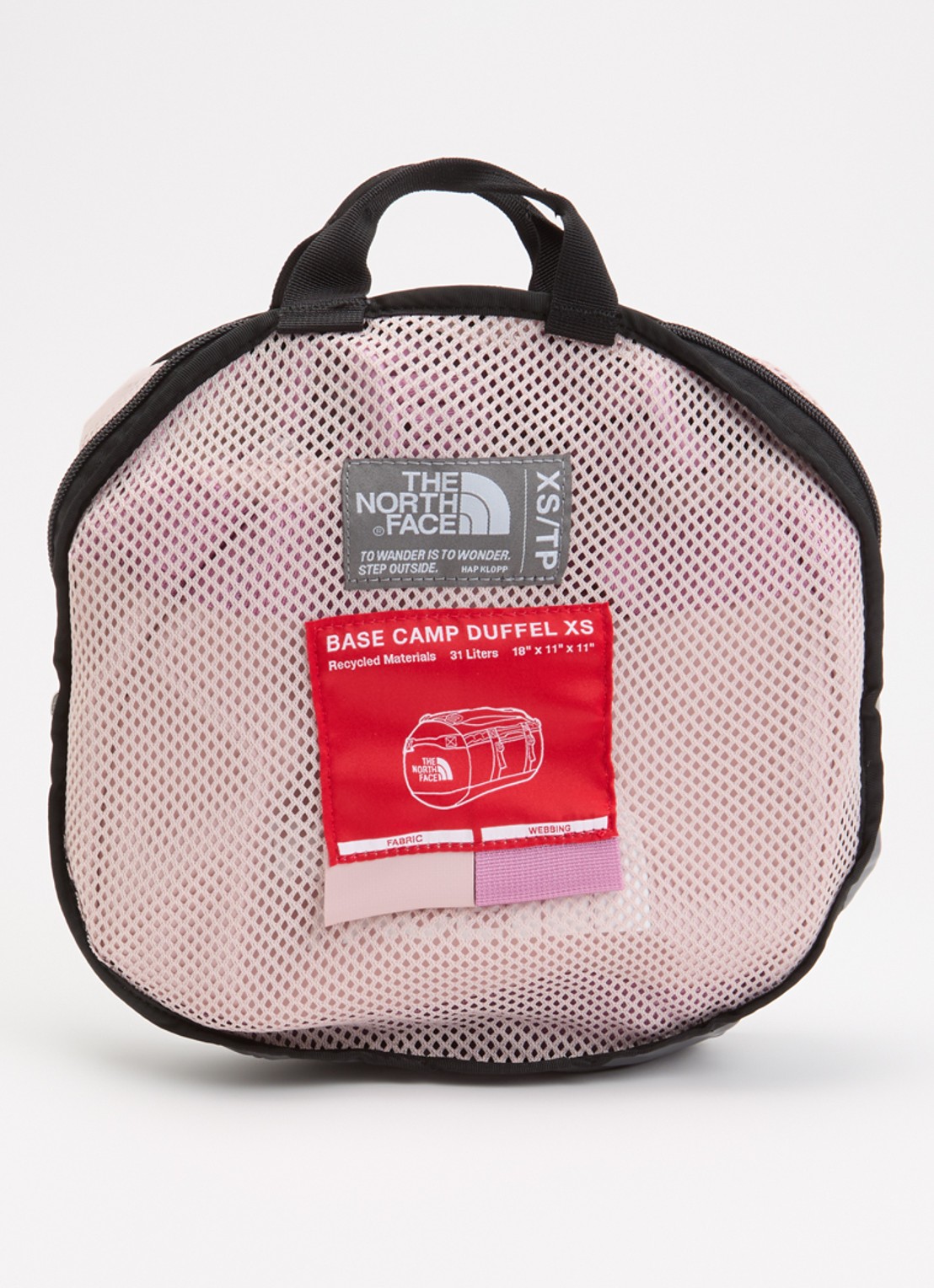 The North Face Base Camp Duffel XS weekendtas met verstelbare schouderriem - detail 3 oudroze