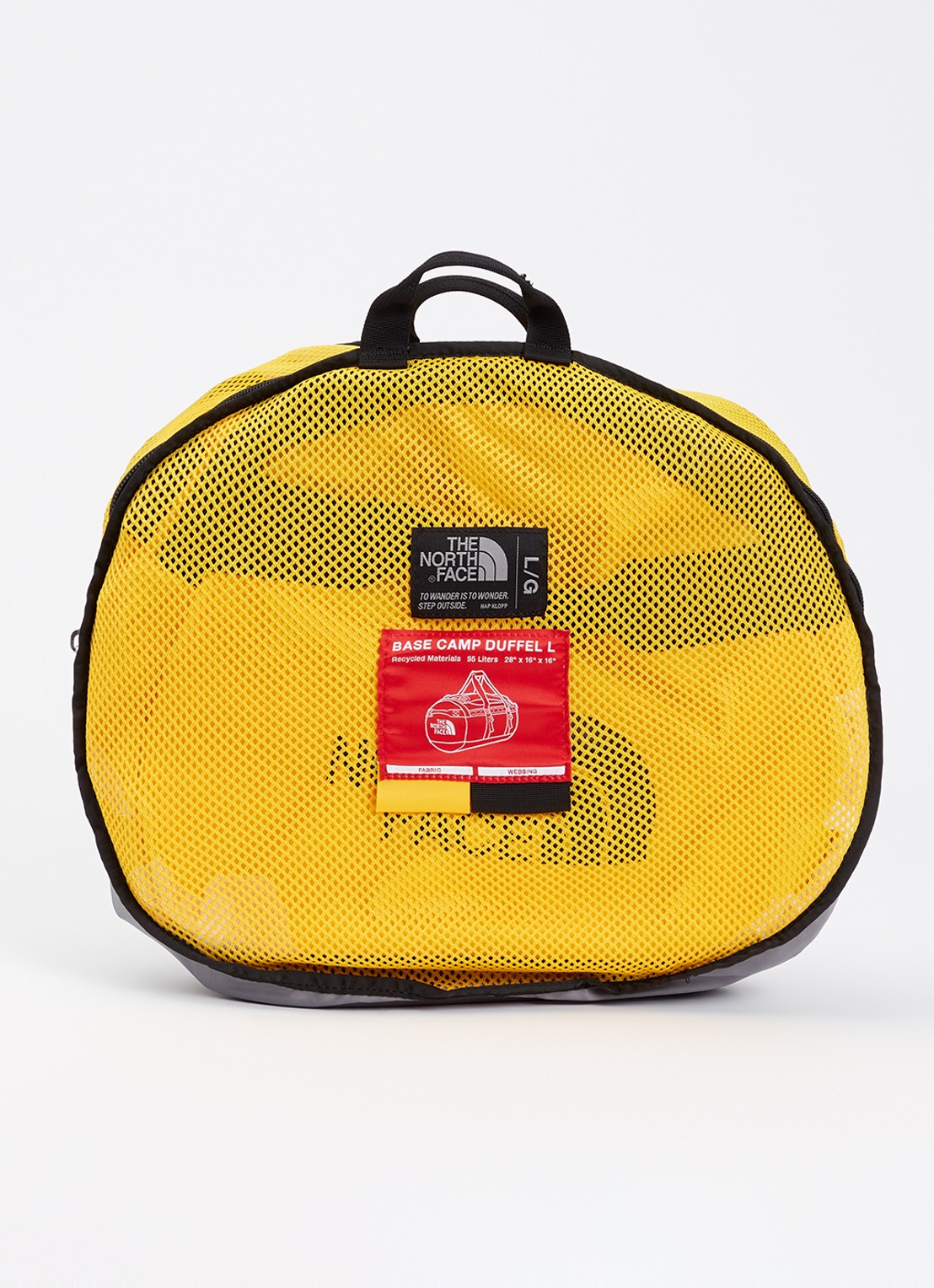 The North Face Base Camp Large opvouwbare weekendtas met afneembare schouderriem - detail 2 geel