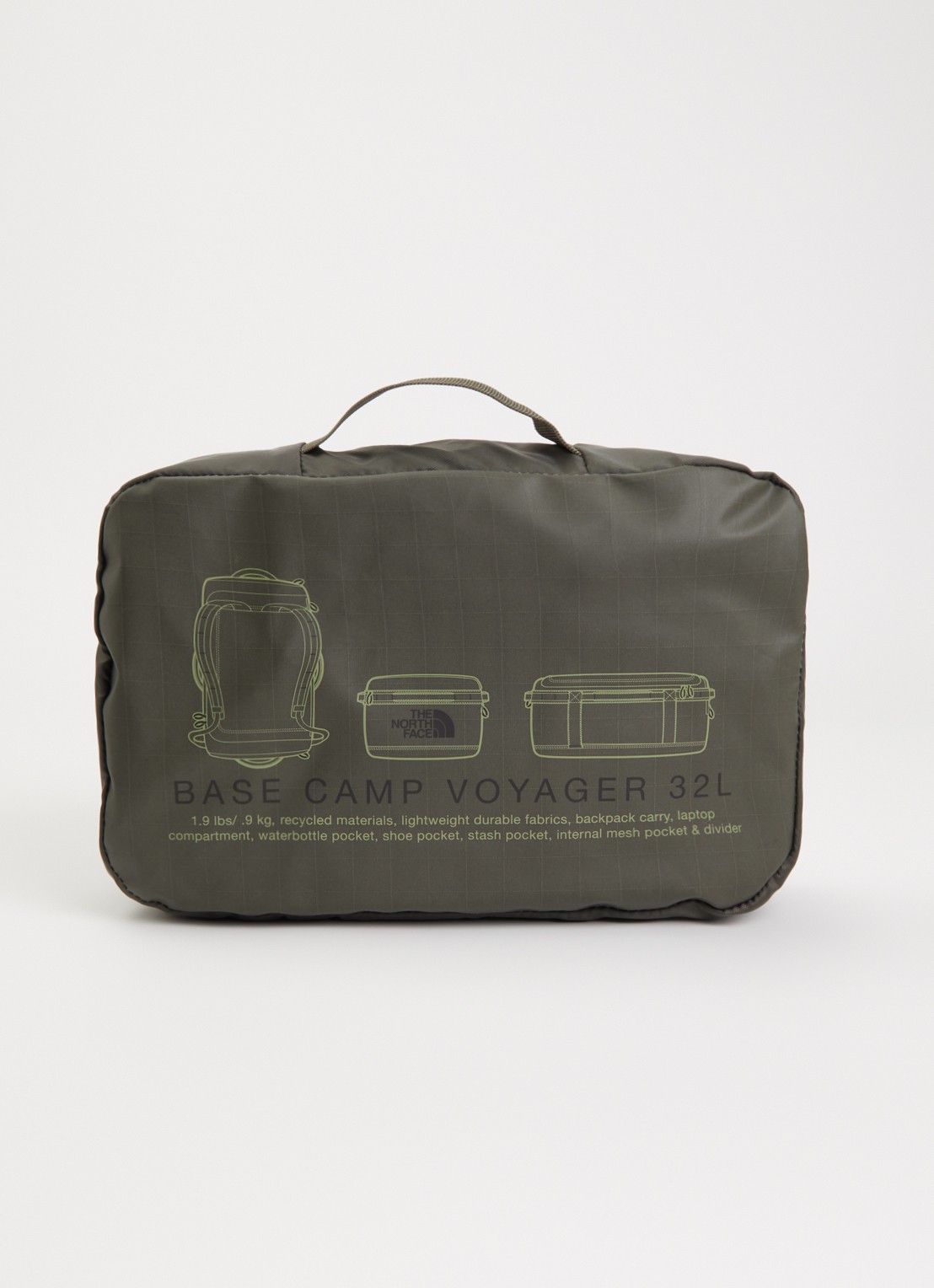 The North Face Base Camp Voyager 32L rugzak met 15 inch laptopvak - detail 3 groen