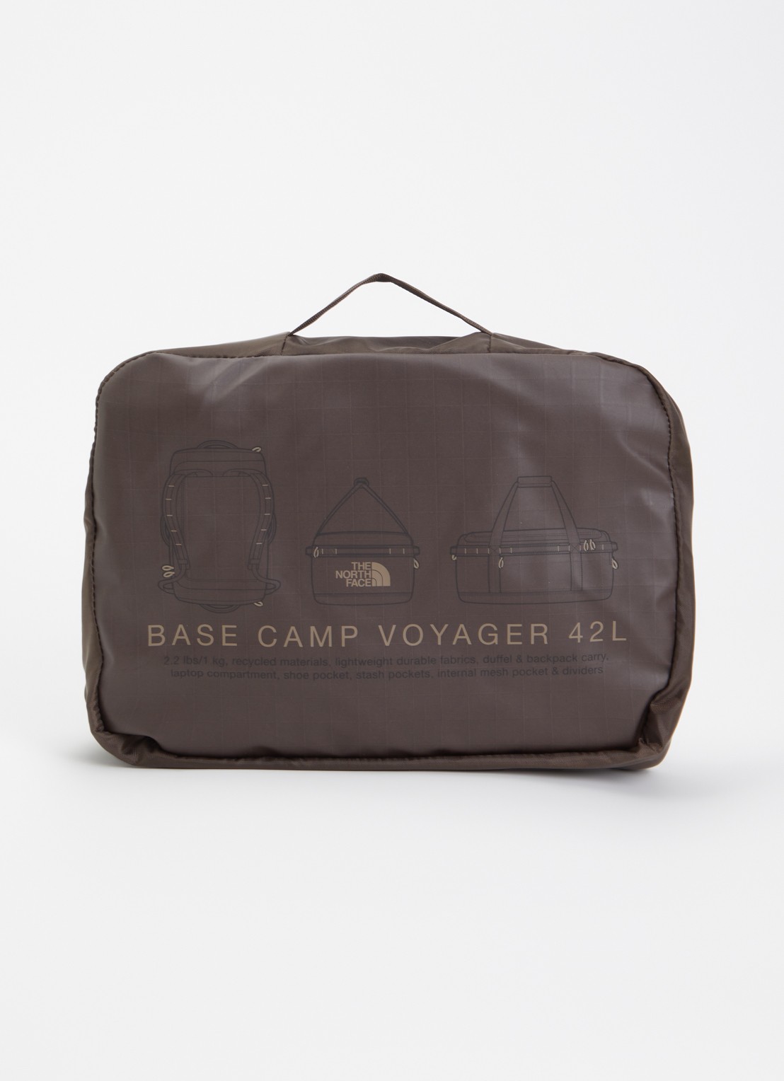 The North Face Base Camp Voyager 42L weekendtas met 15 inch laptopvak - detail 4 donkerbruin
