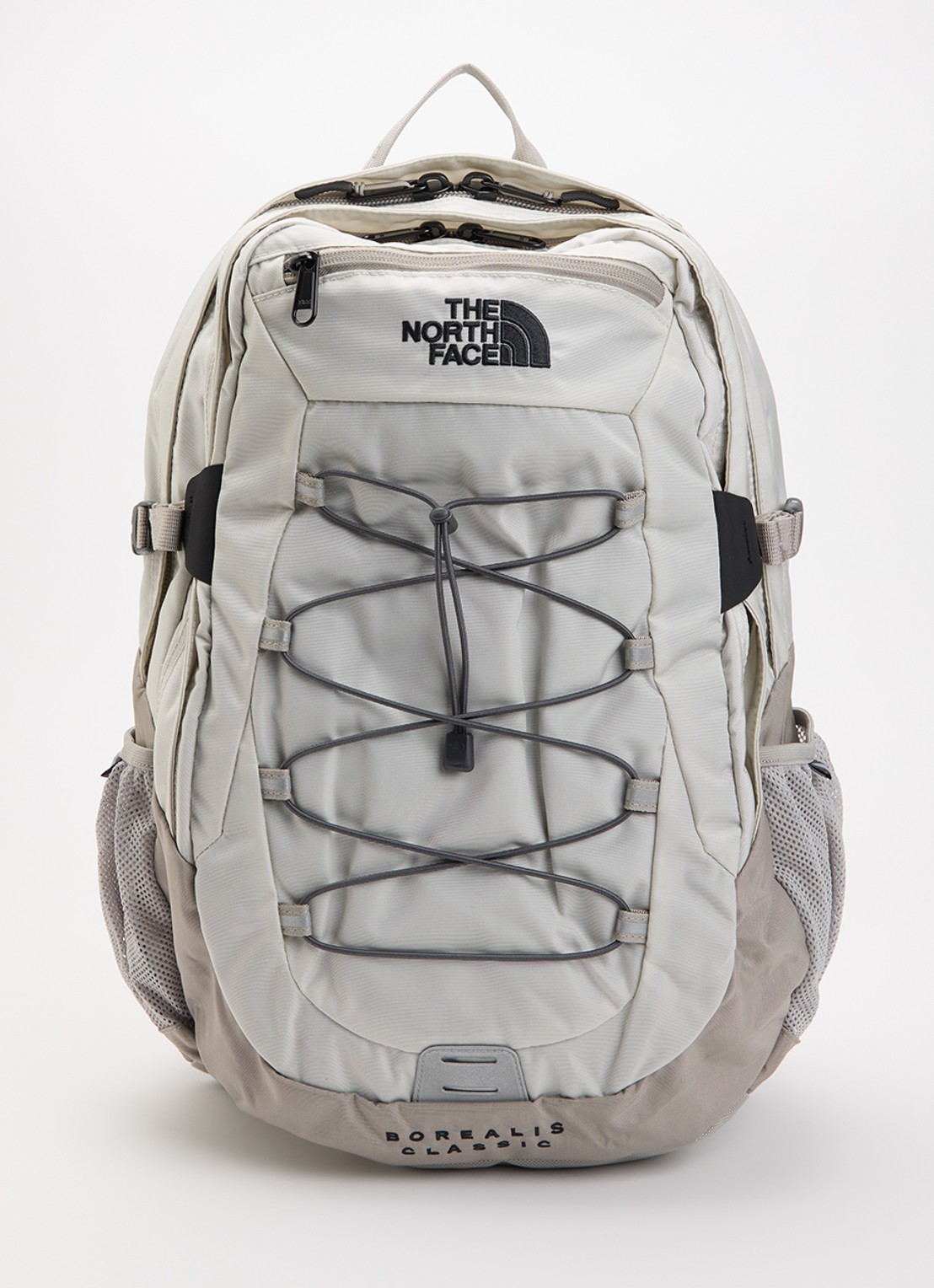 The North Face Borealis Classic rugzak met 15 inch laptopvak - voorkant lichtgrijs