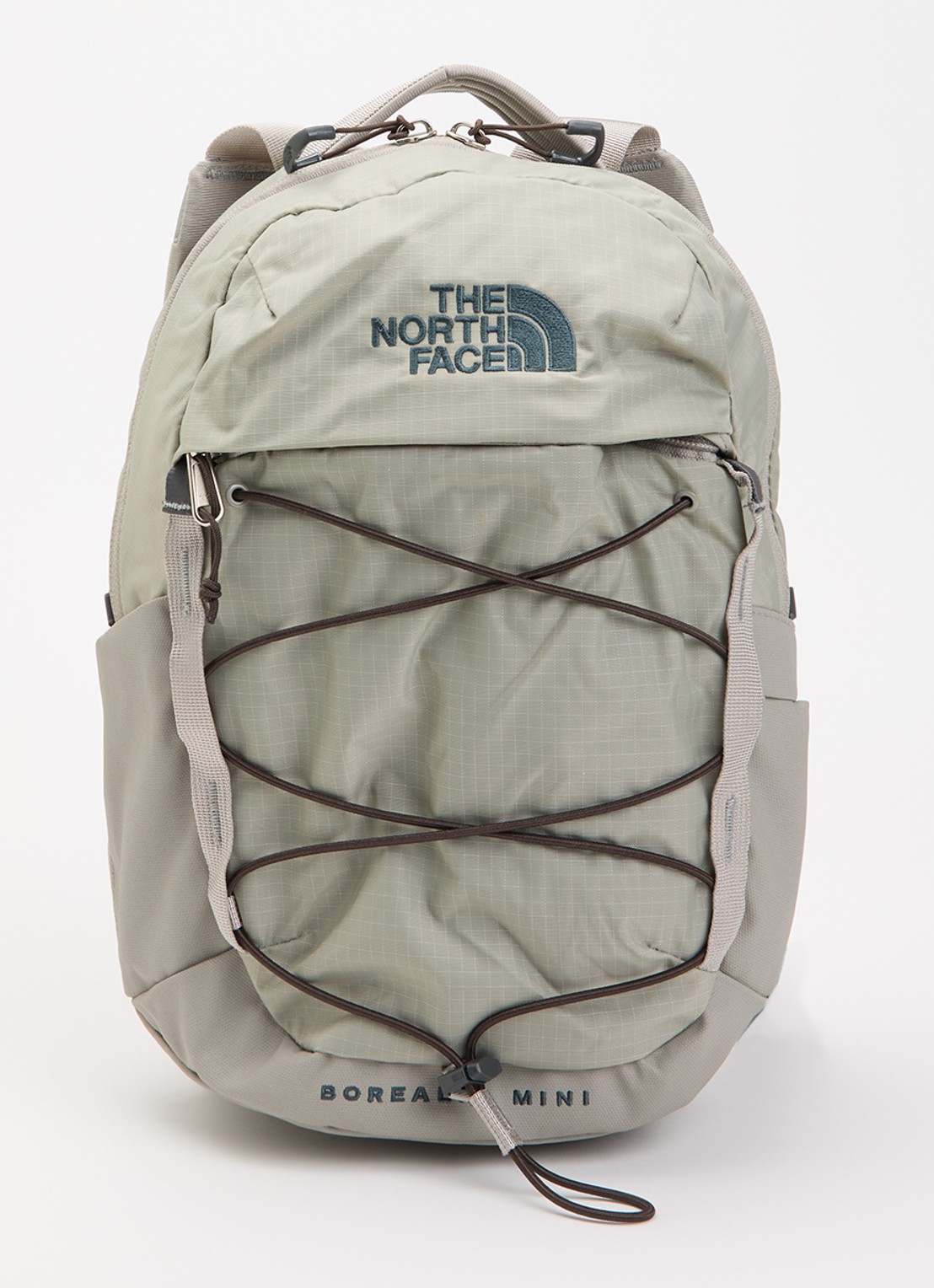 The North Face Borealis Mini rugzak met logoborduring - voorkant 3 grijs