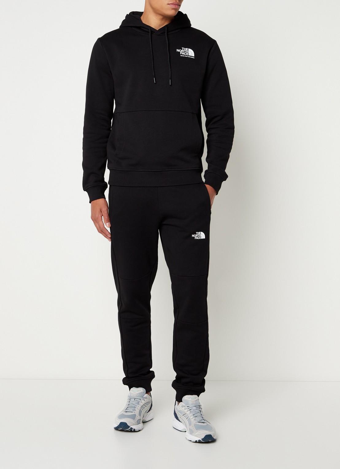 The North Face Coordinates hoodie met logo- en backprint - voorkant 2 zwart