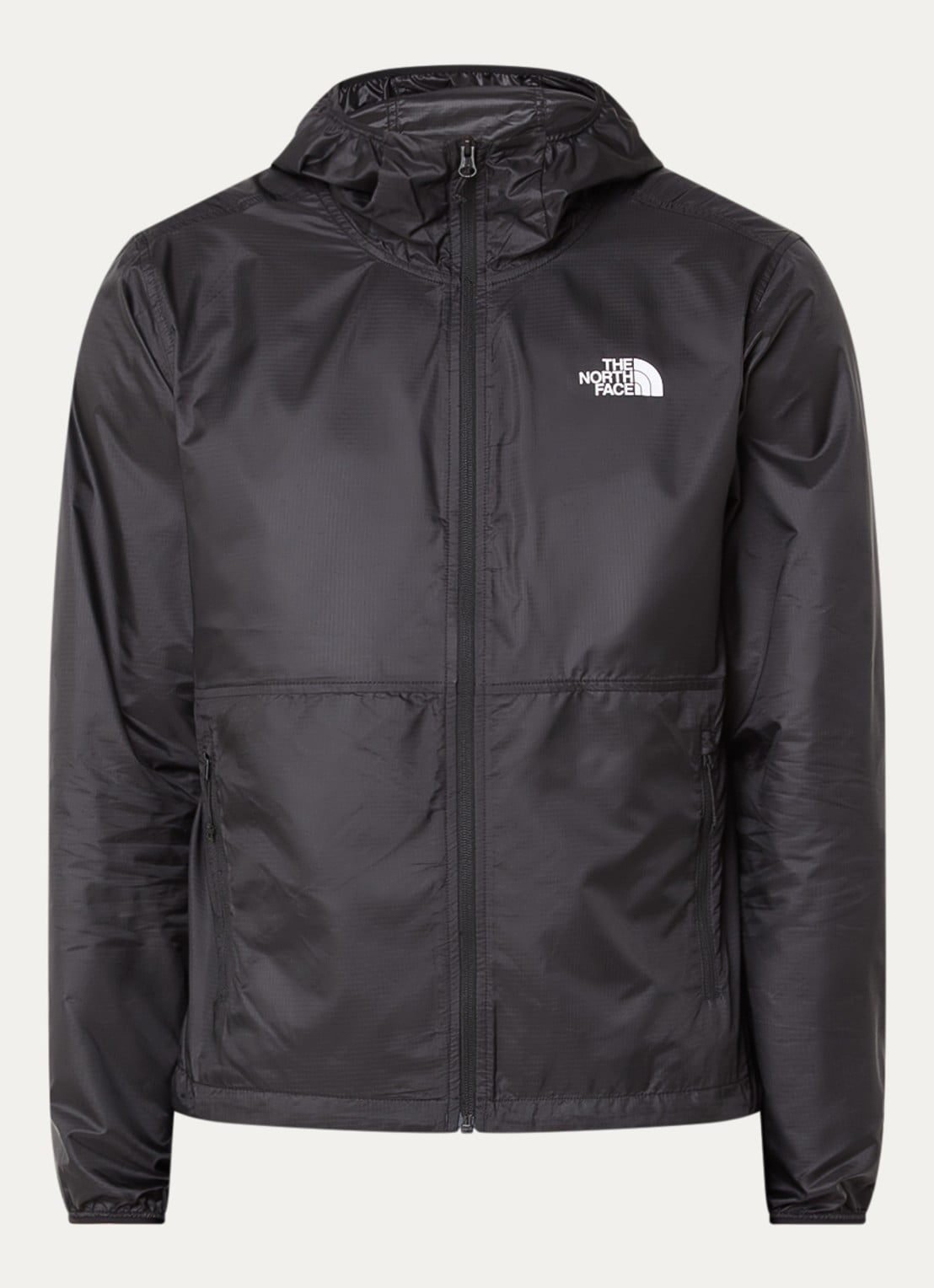 The North Face Cyclone windjack met capuchon en ritszakken - voorkant 2 zwart