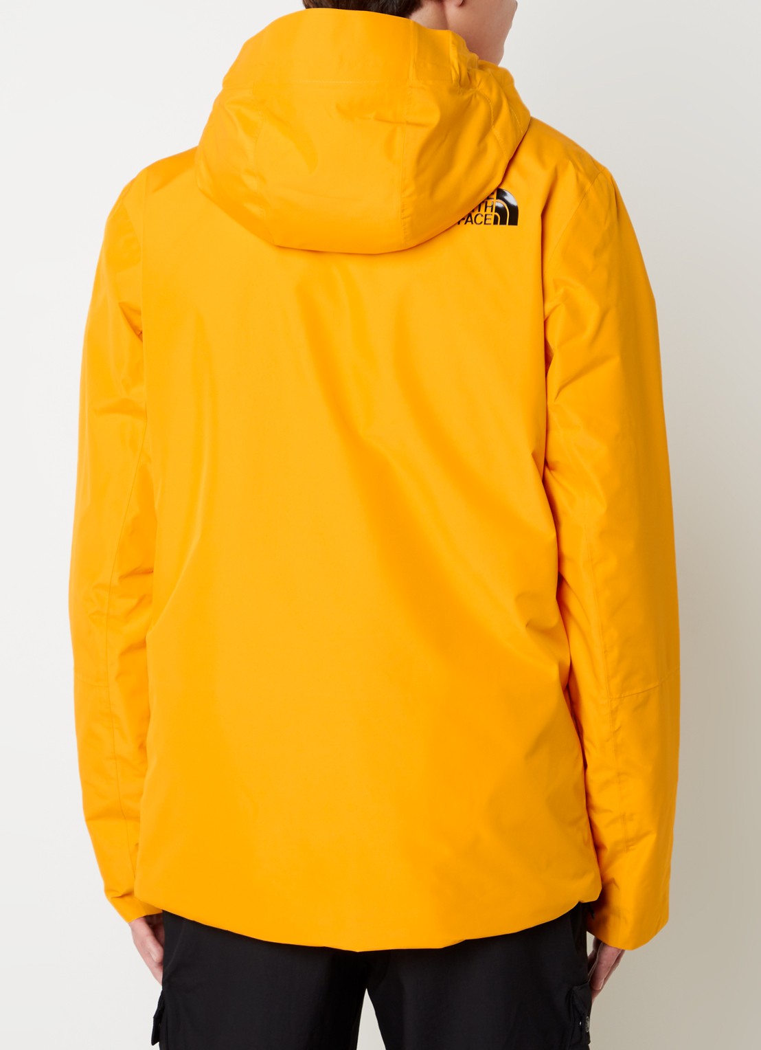 The North Face Descendit ski-jas met capuchon en logo - achterkant okergeel