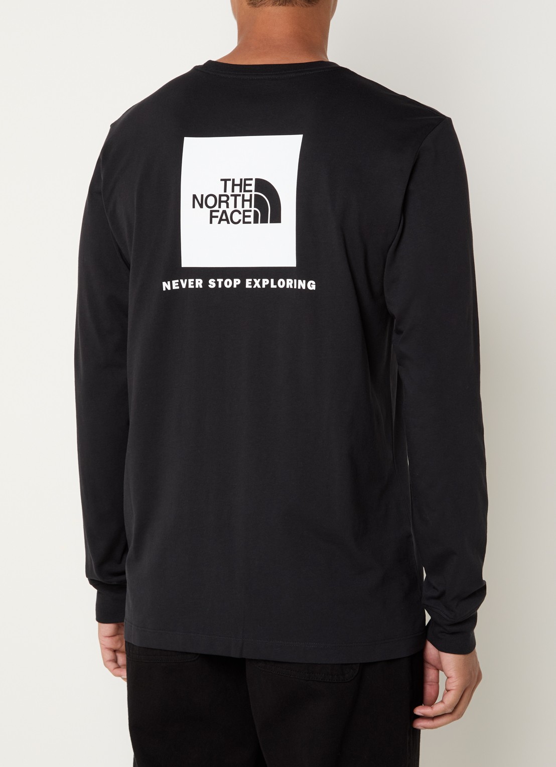 The North Face Evolution longsleeve met logo- en backprint - detail 3 zwart