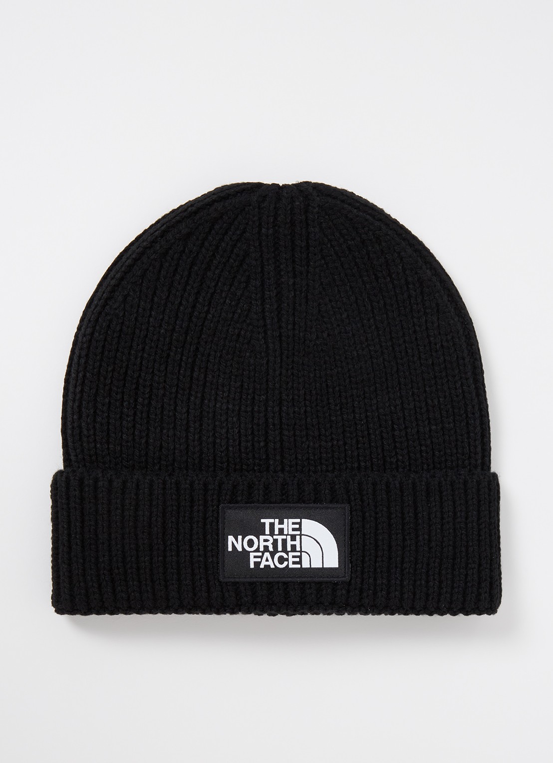 The North Face Grofgebreide muts met logo - voorkant zwart