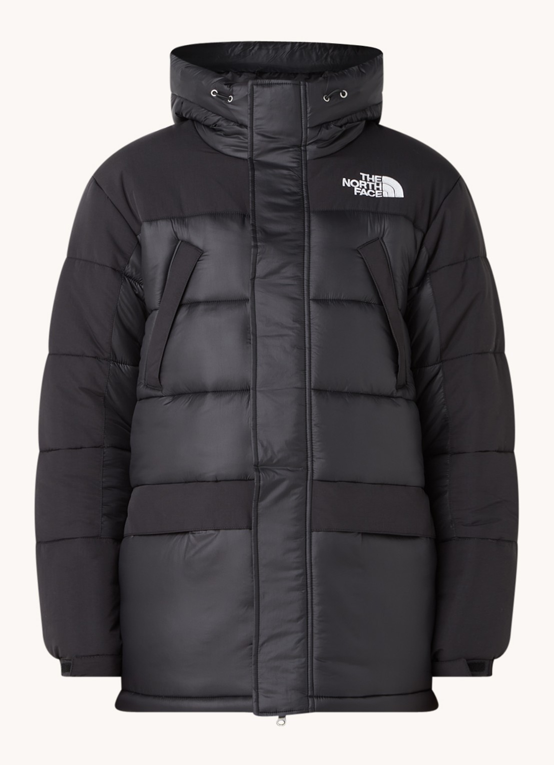 The North Face Himalayan gewatteerde parka met ritszakken - voorkant zwart