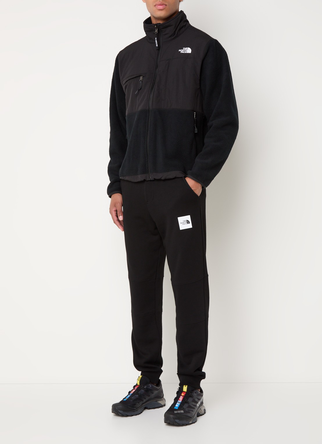 The North Face Jack van teddy met ritszakken en logo - voorkant 4 zwart