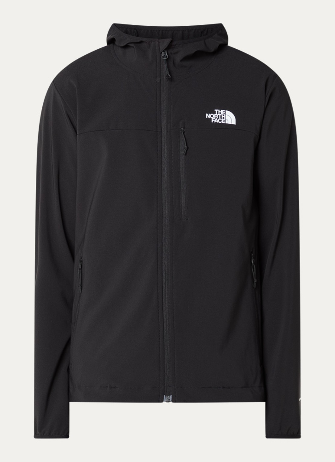 The North Face N Nimble softshell jack met capuchon - voorkant 2 zwart