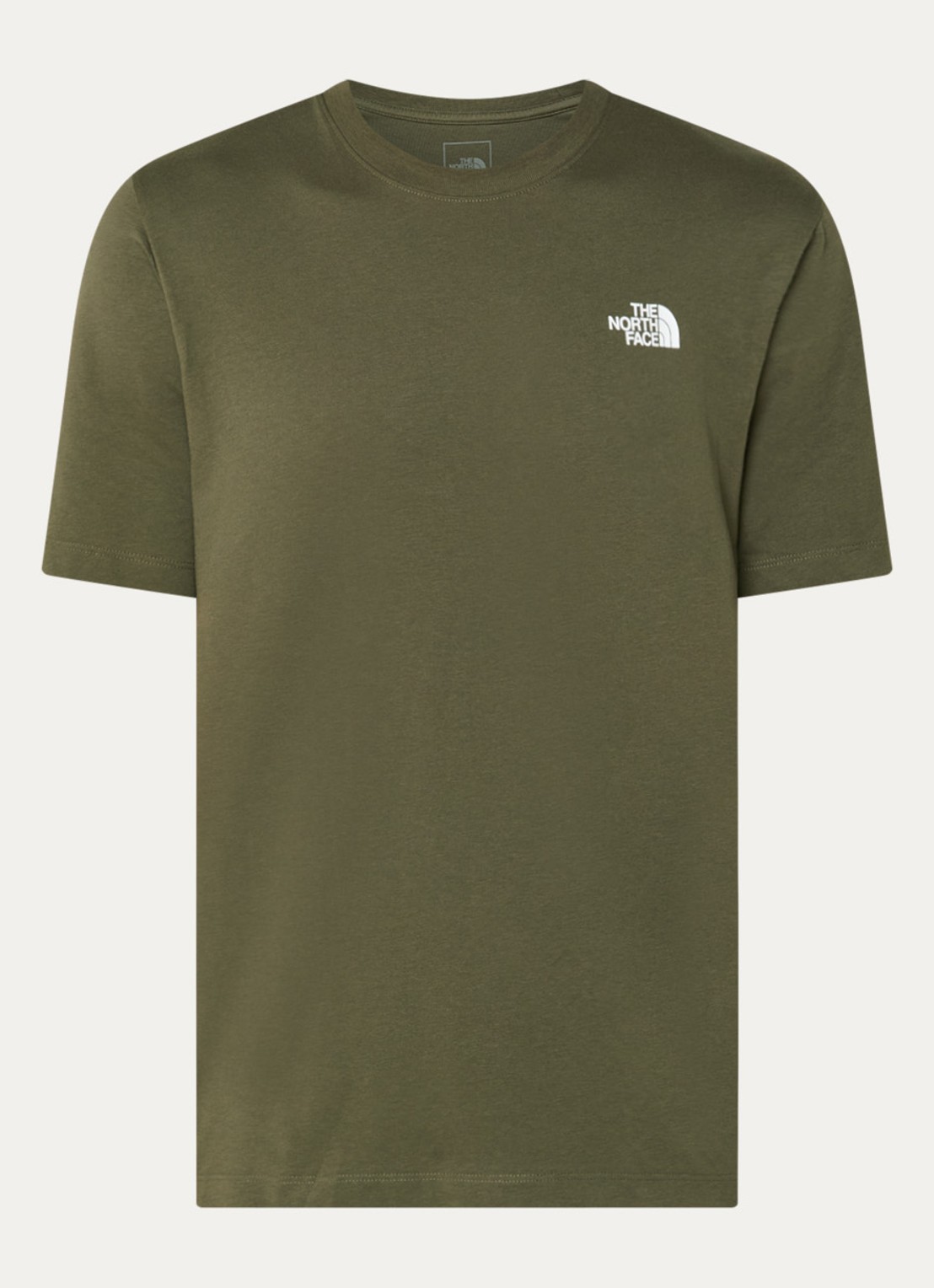 The North Face NSE Box Celebration T-shirt met logo- en backprint - voorkant 3 bronsgroen