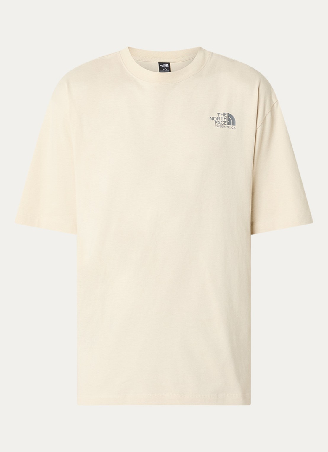 The North Face Plant & Flora oversized T-shirt met logo- en backprint - voorkant 3 beige