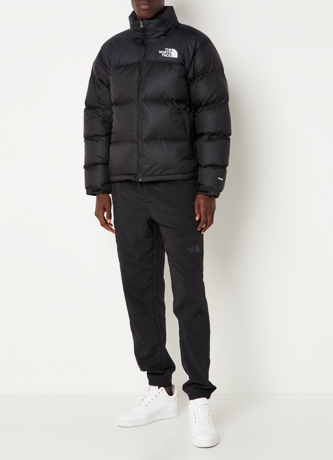 The North Face Puffer jas met donsvulling en ritszakken - voorkant 3 zwart