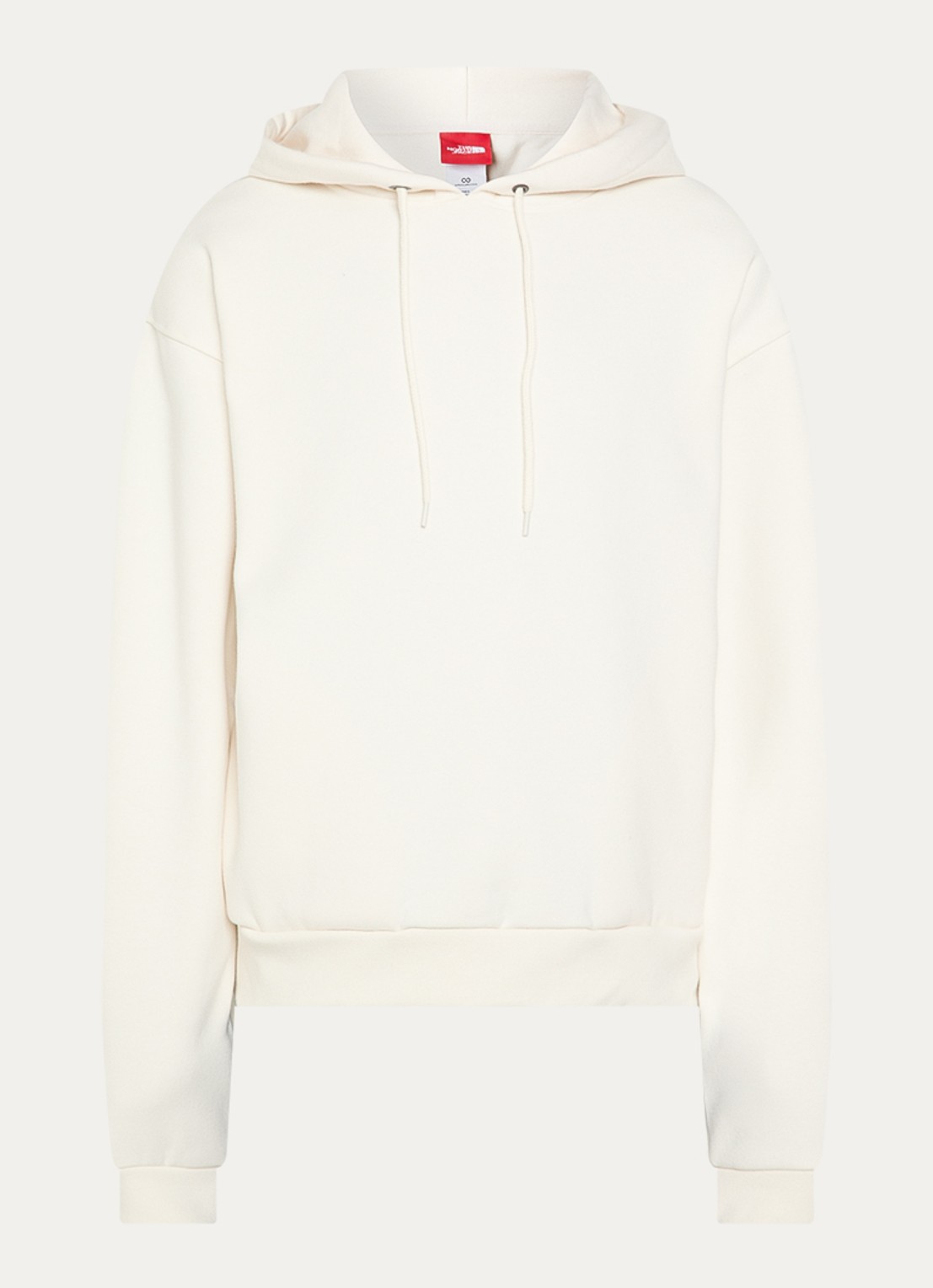 The North Face Red box hoodie met logo - voorkant 3 gebroken wit