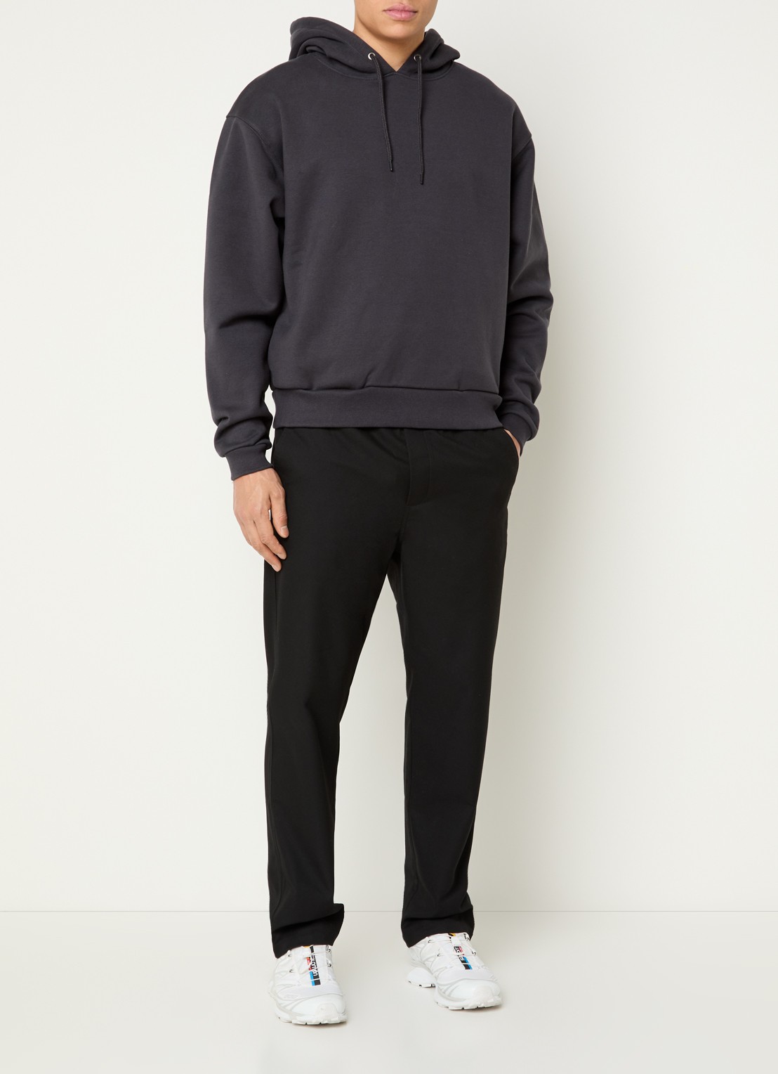 The North Face Redbox hoodie met steekzakken - voorkant 5 antraciet