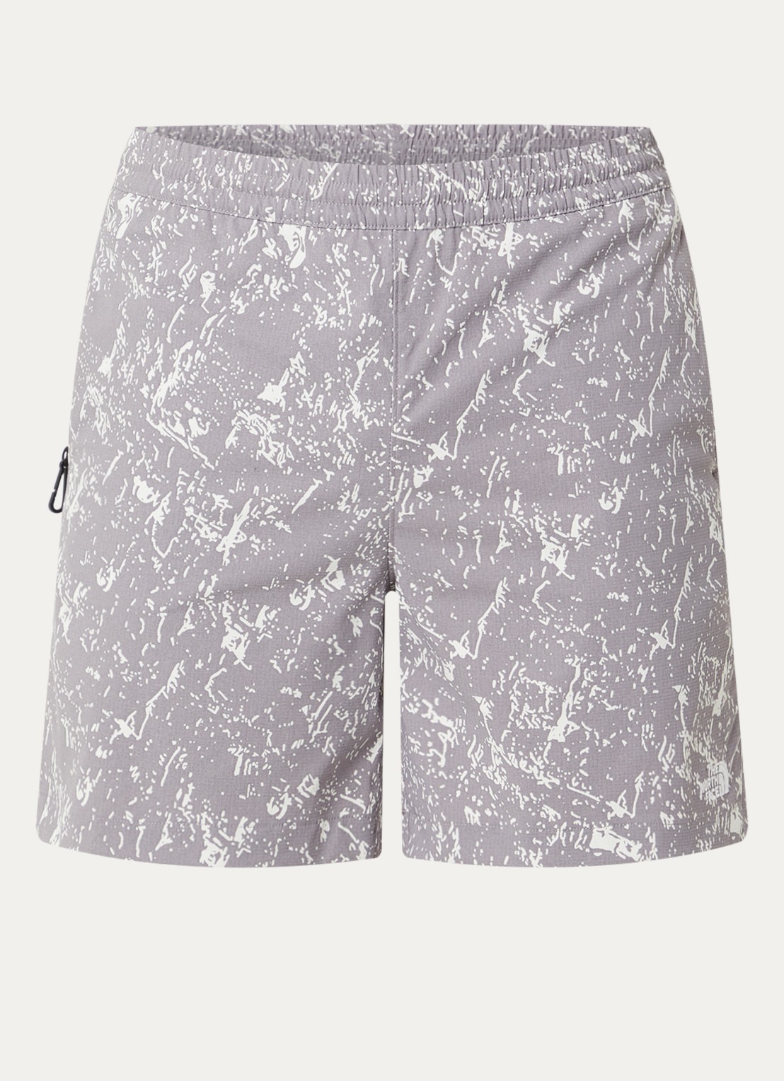 The North Face Straight fit korte broek met print en steekzakken - voorkant 3 lichtgrijs