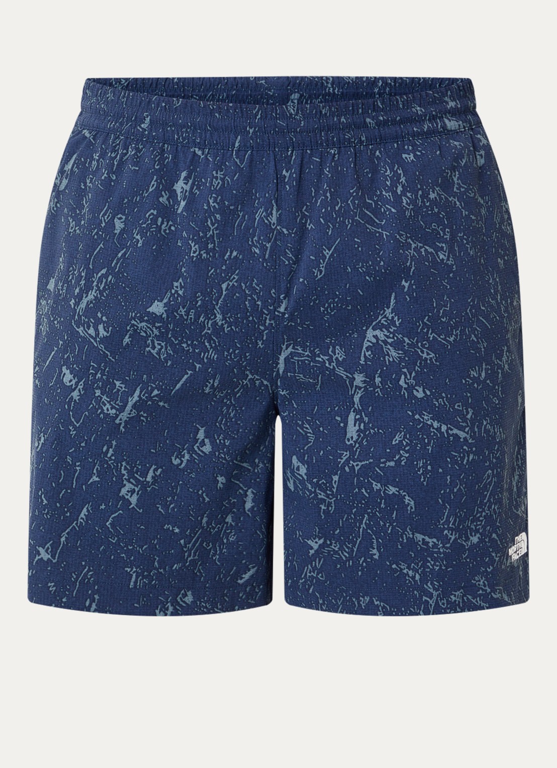 The North Face Straight fit korte broek met print en steekzakken - voorkant 3 donkerblauw