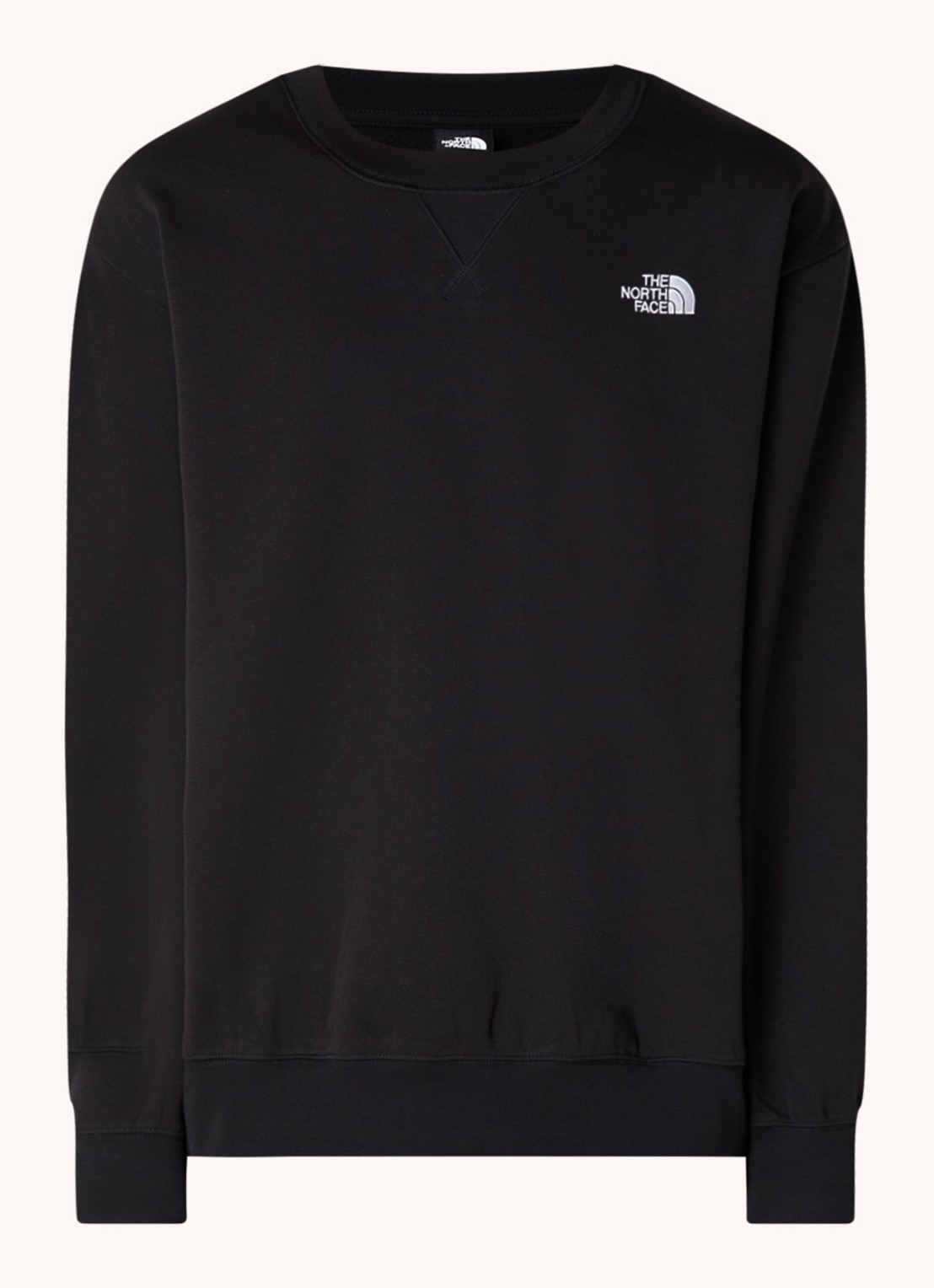 The North Face Sweater met logo- en backprint - voorkant 2 zwart