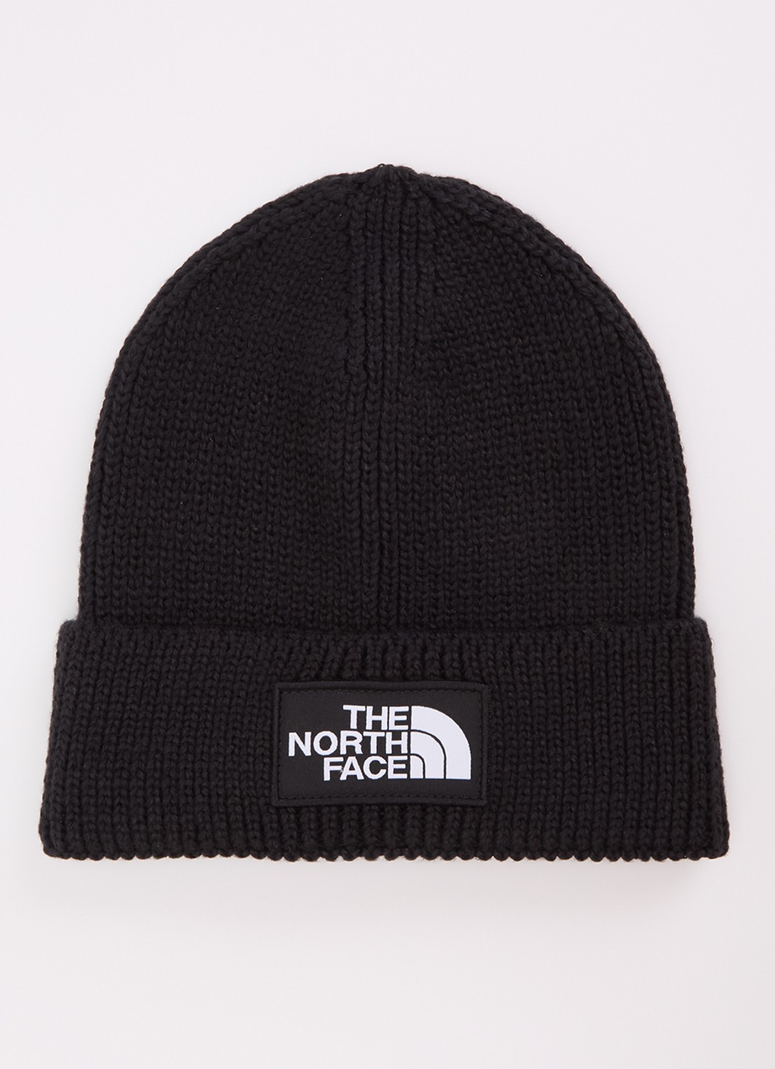 The North Face The Logo Box grofgebreide muts  - voorkant zwart