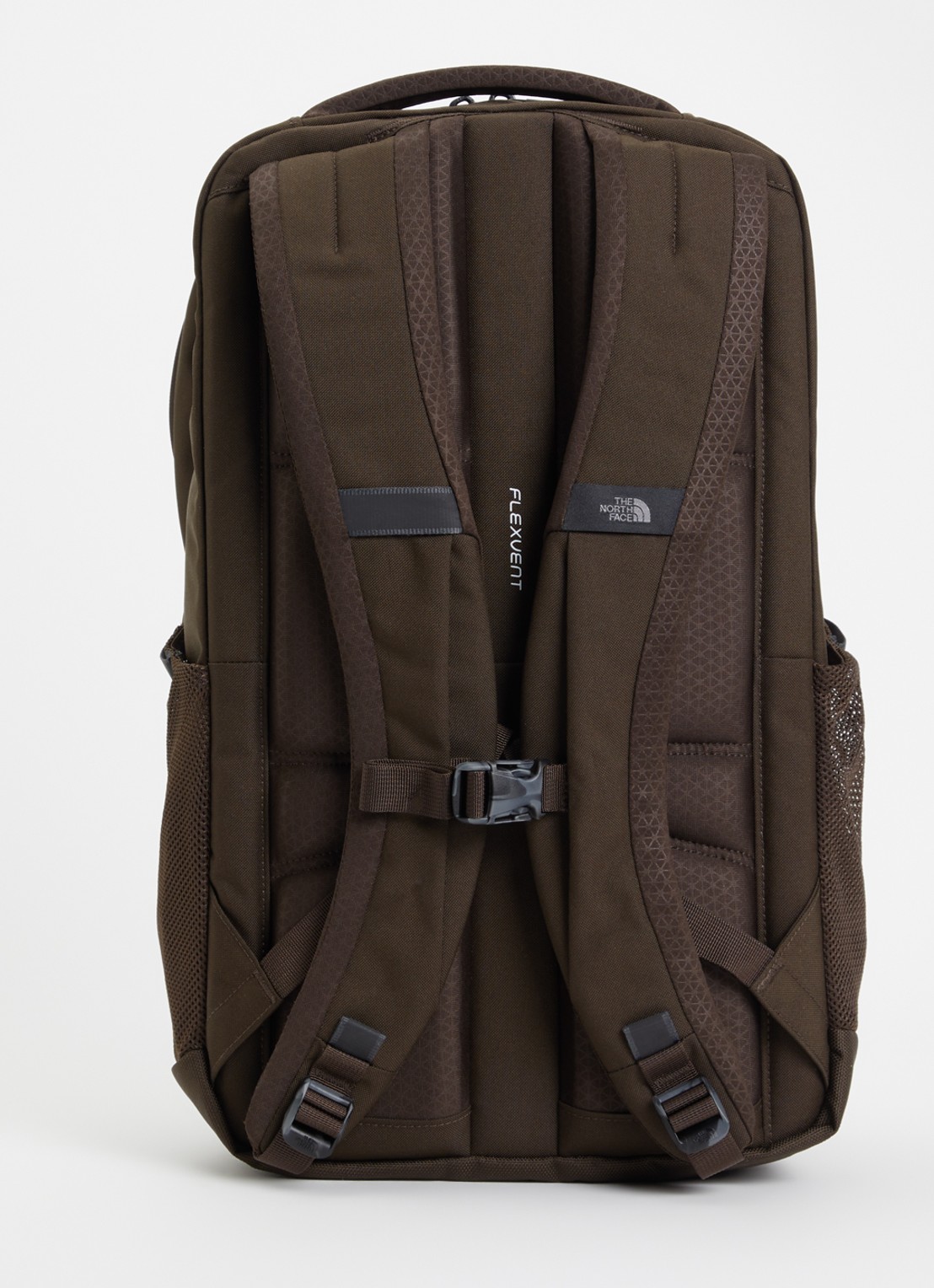 The North Face Vault rugzak met 15 inch laptopvak - achterkant 3 donkerbruin