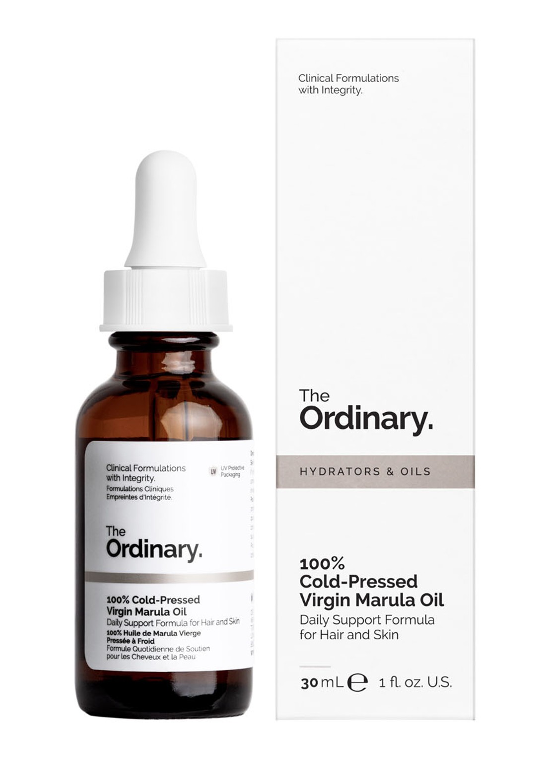 The Ordinary 100% Cold-Pressed Virgin Marula Oil - huid- en haarolie - voorkant 2 undefined