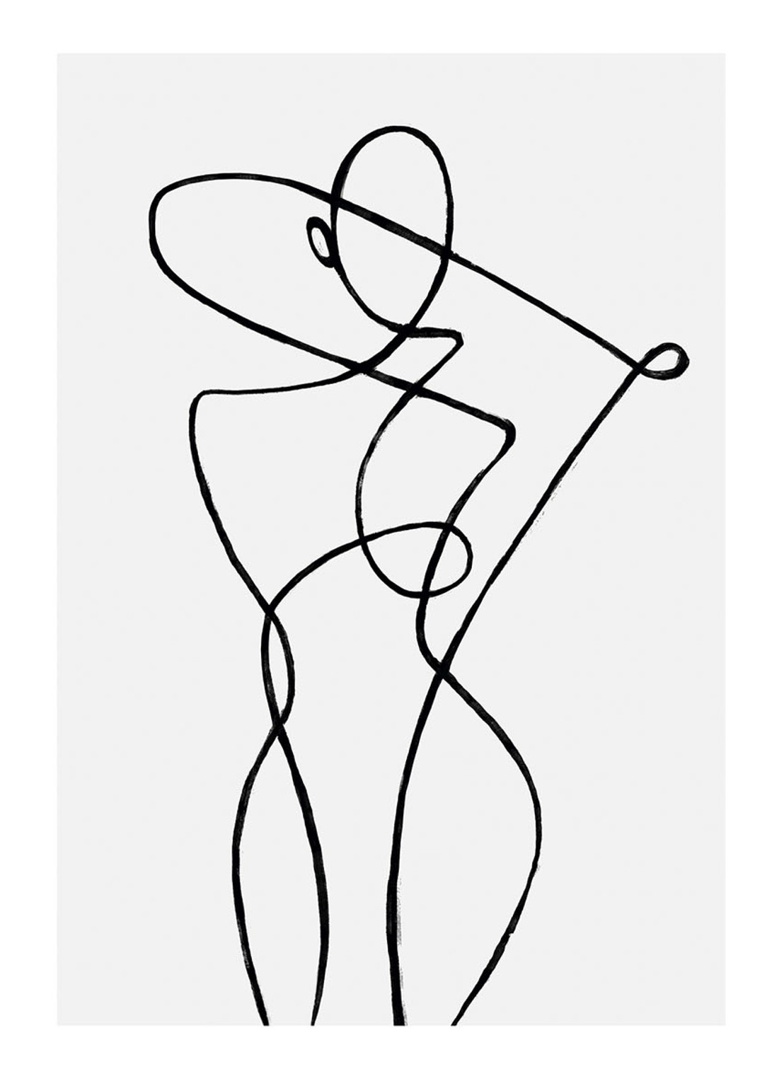 THE POSTER CLUB Antibes, Peytil print - voorkant 4 zwart