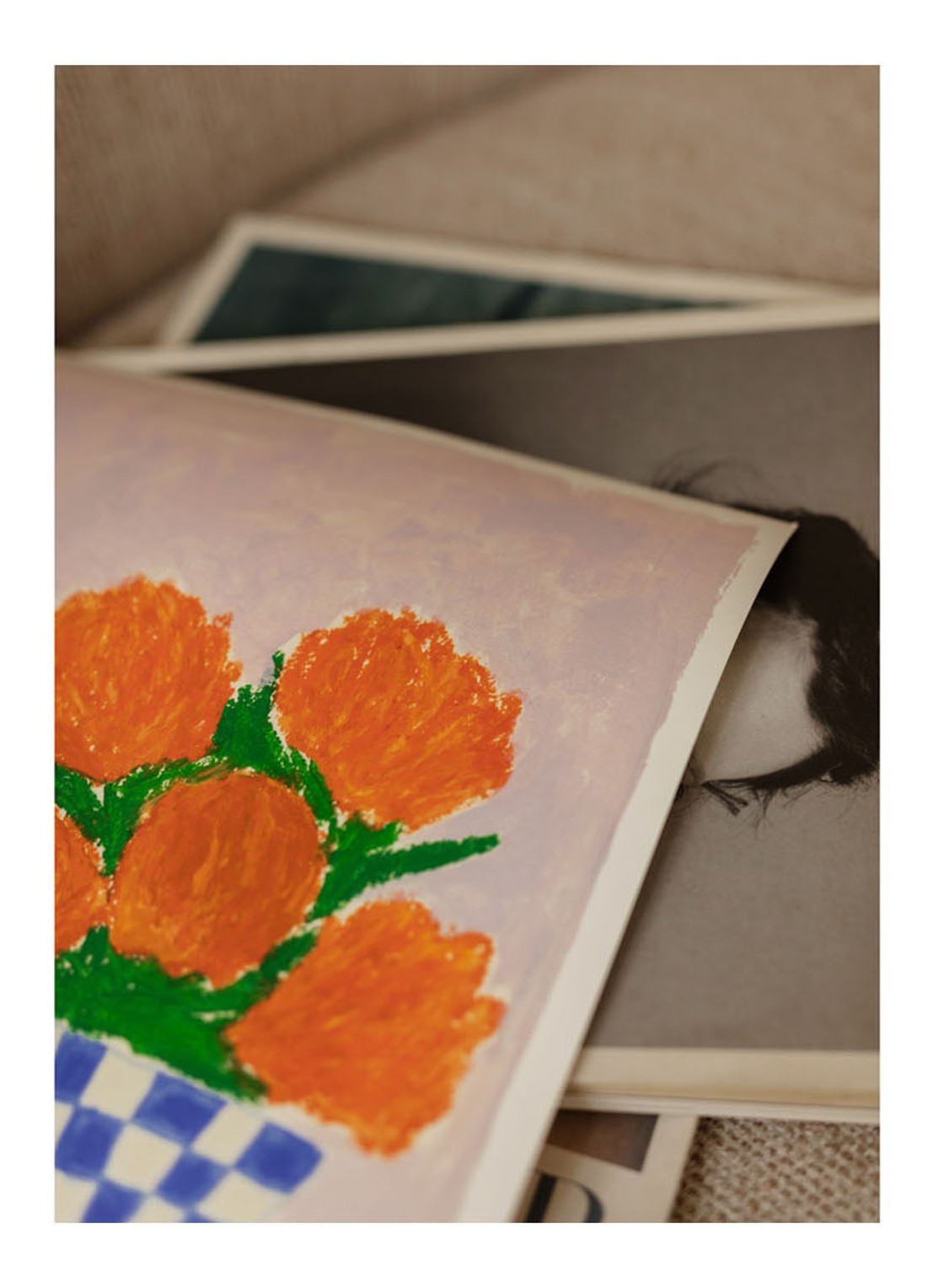 THE POSTER CLUB Carla Llanos, Orange Flowers print - detail 4 multicolor