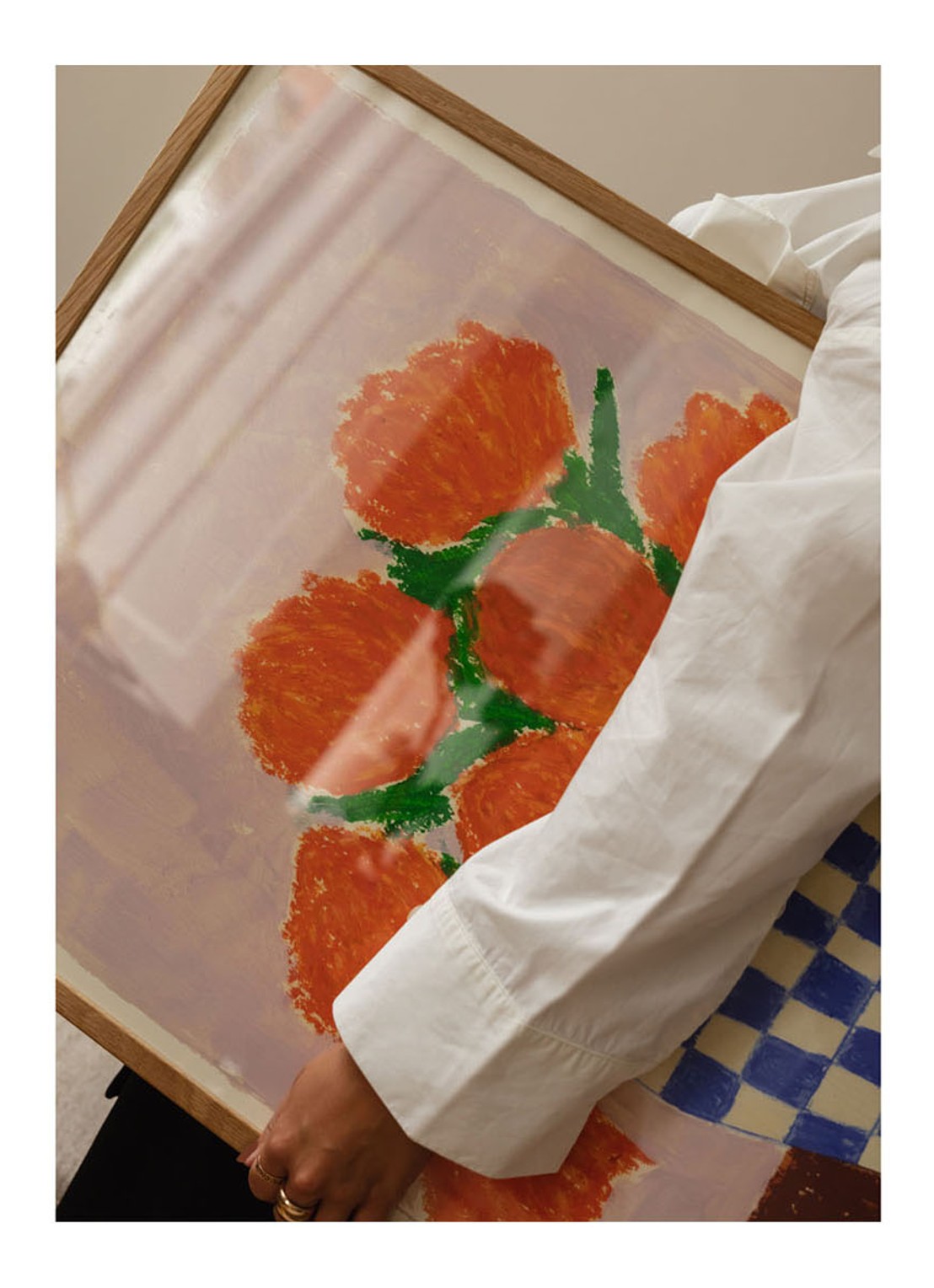 THE POSTER CLUB Carla Llanos, Orange Flowers print - detail 5 multicolor