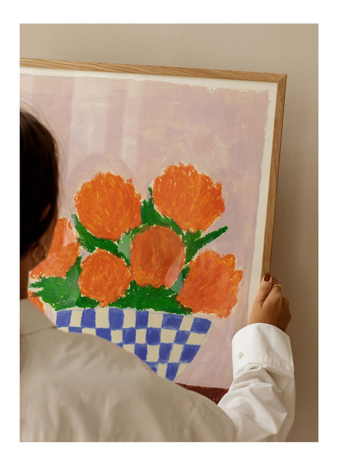 THE POSTER CLUB Carla Llanos, Orange Flowers print - detail 6 multicolor