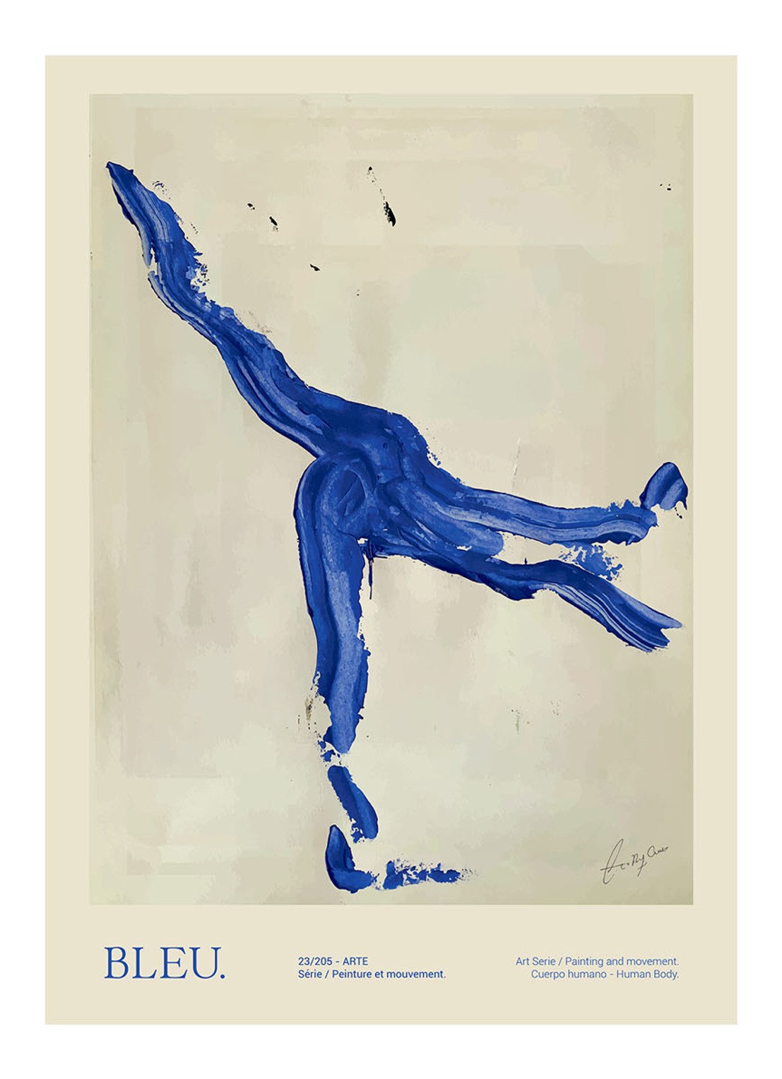 THE POSTER CLUB Caro Bleu, Lucrecia Rey print - voorkant 2 blauw