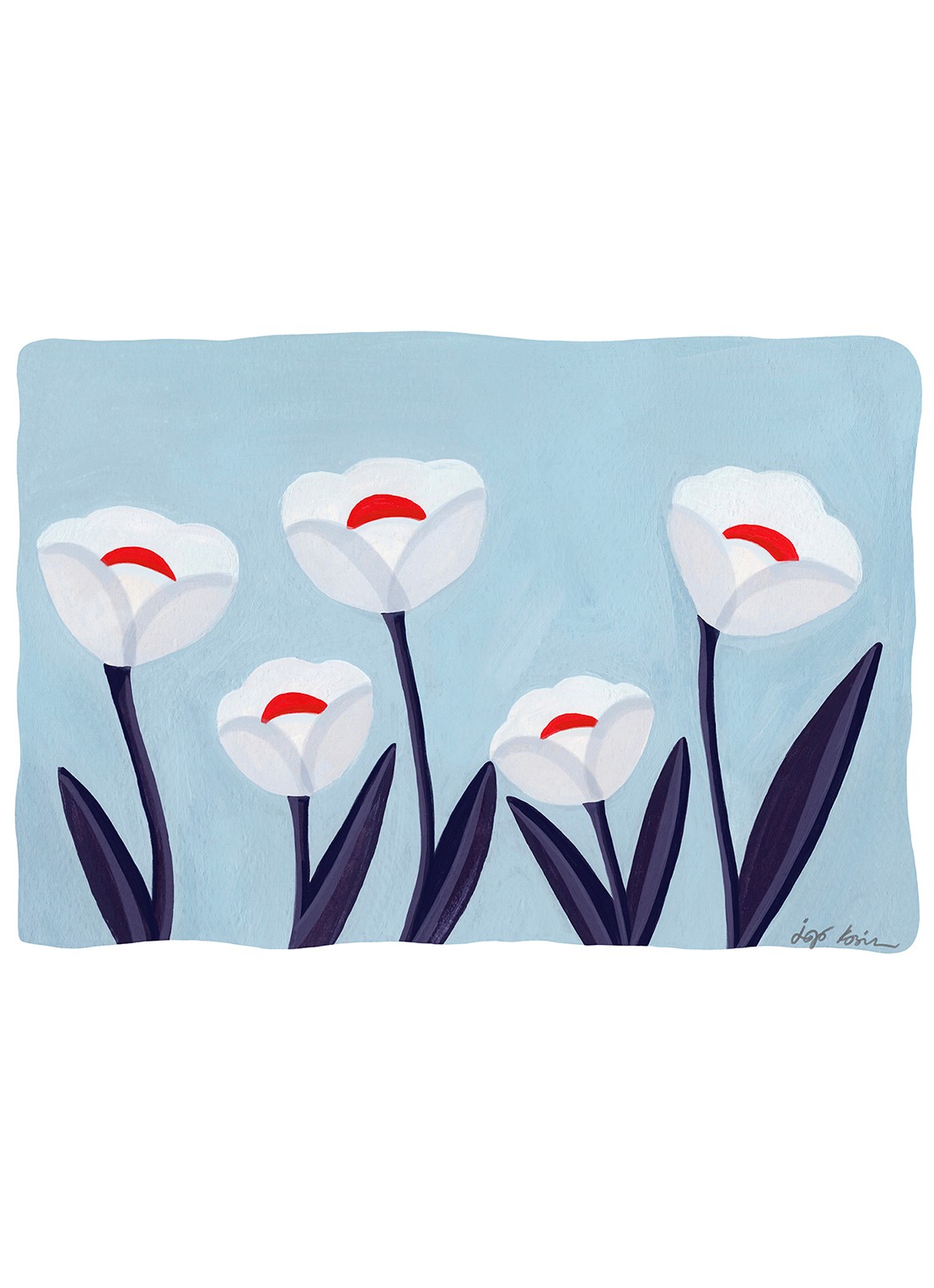 THE POSTER CLUB Flowers 01, Iga Kosicka print - voorkant 2 blauw