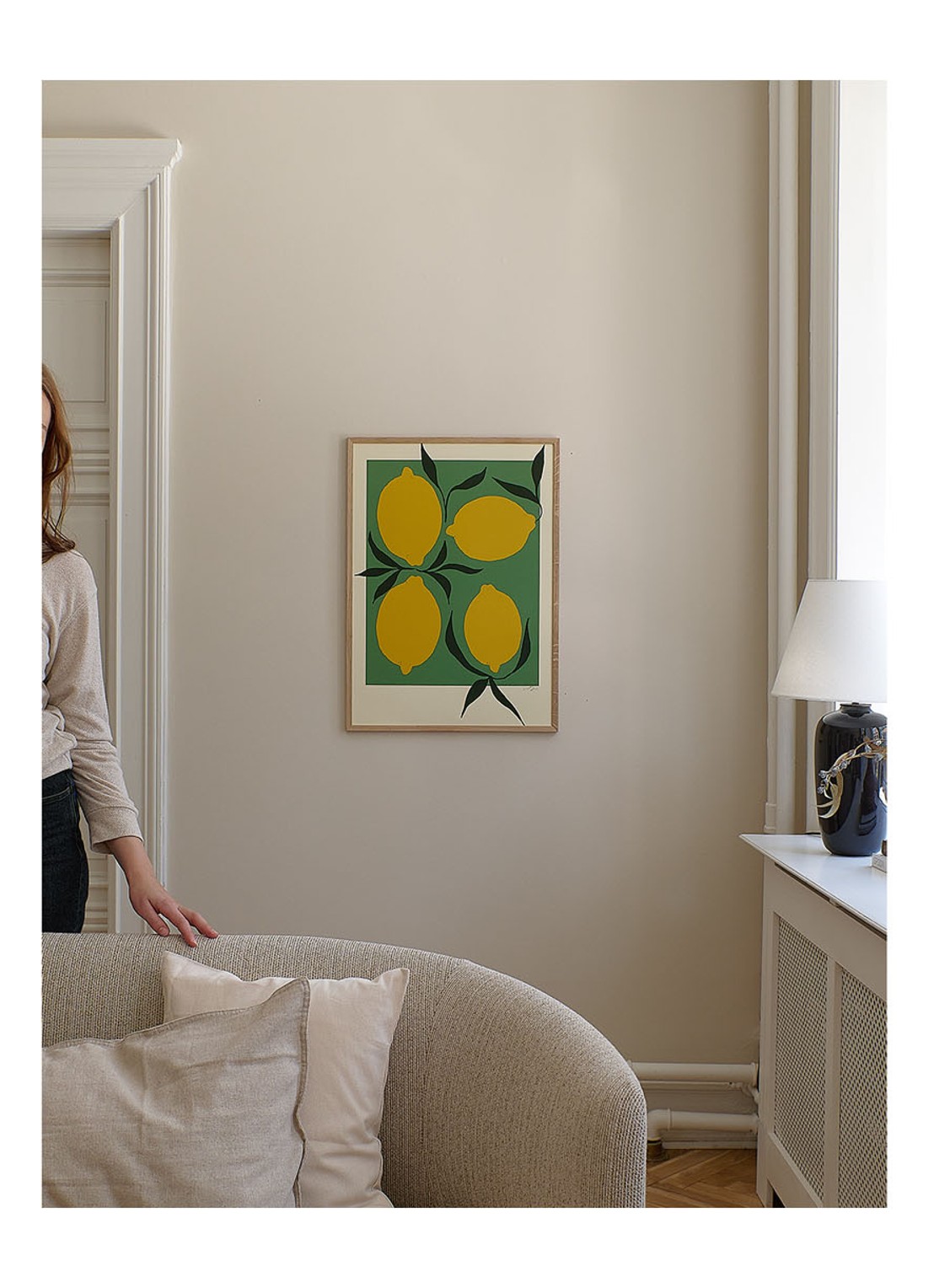 THE POSTER CLUB Green Lemon, Anna Mörner print - voorkant 2 groen