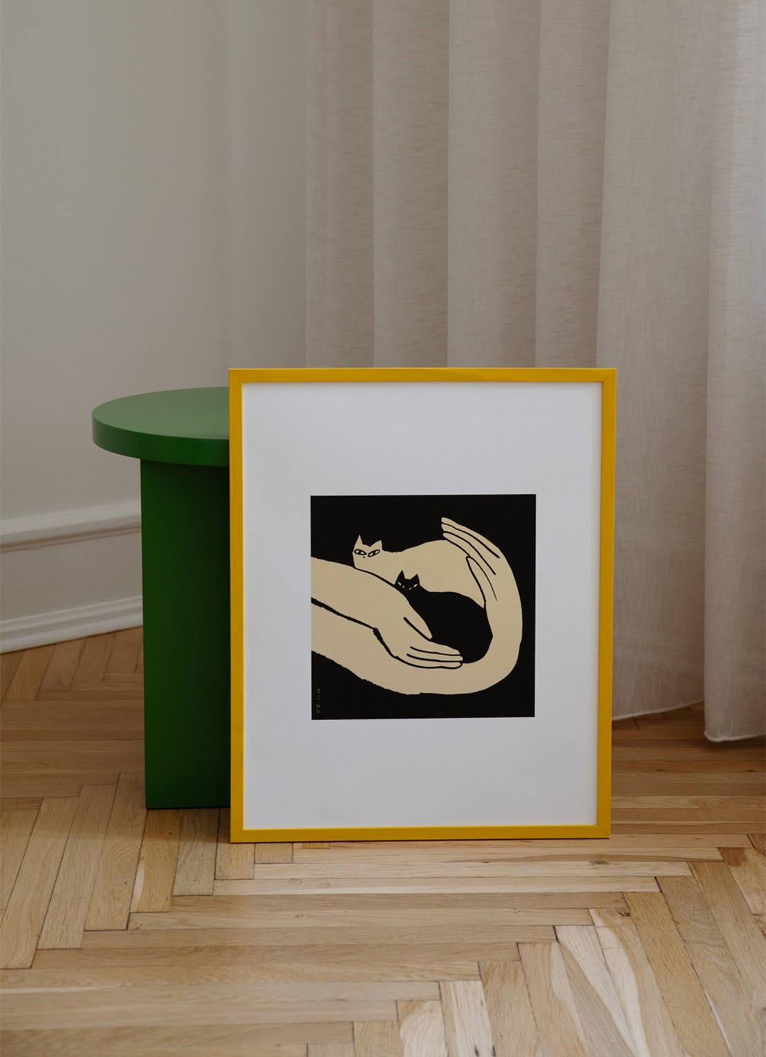 THE POSTER CLUB Kittens, Enikő Katalin Eged print - voorkant 2 zwart