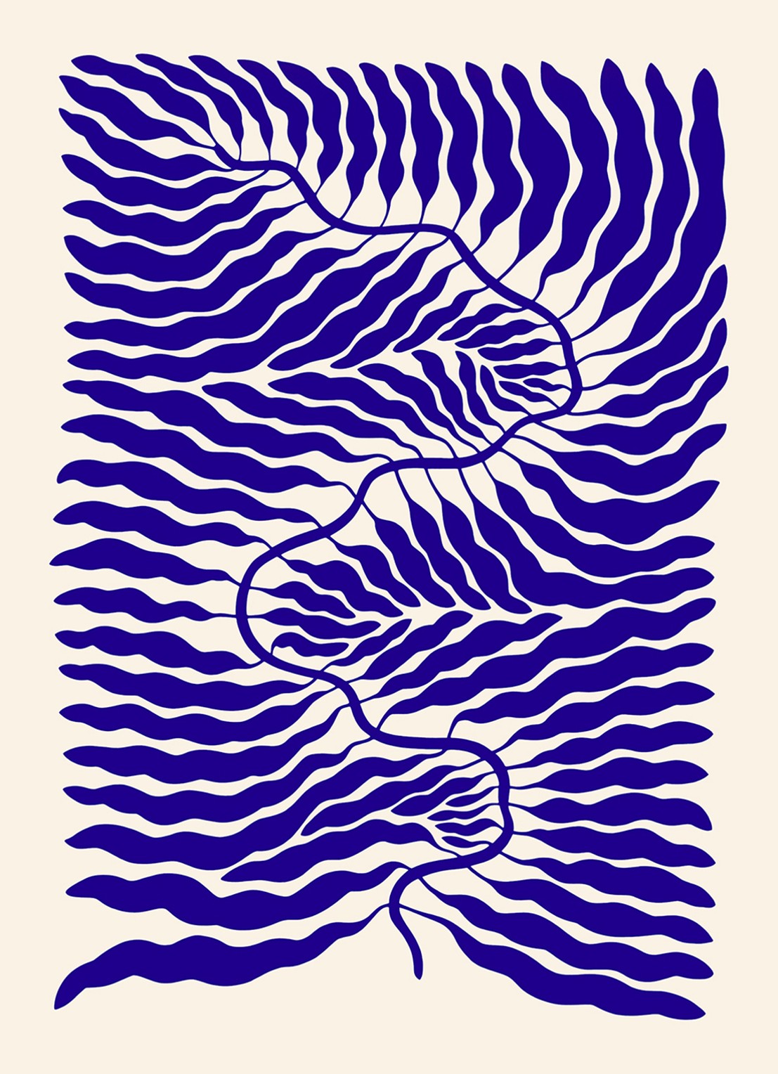 THE POSTER CLUB Little Blue, Linnéa Andersson print - voorkant blauw