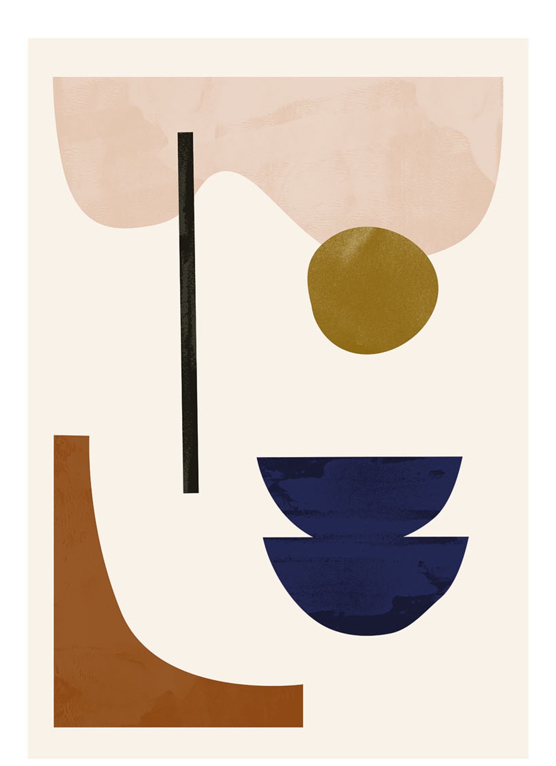 THE POSTER CLUB Shapescape 08, Jan Skacelik print - voorkant 4 beige