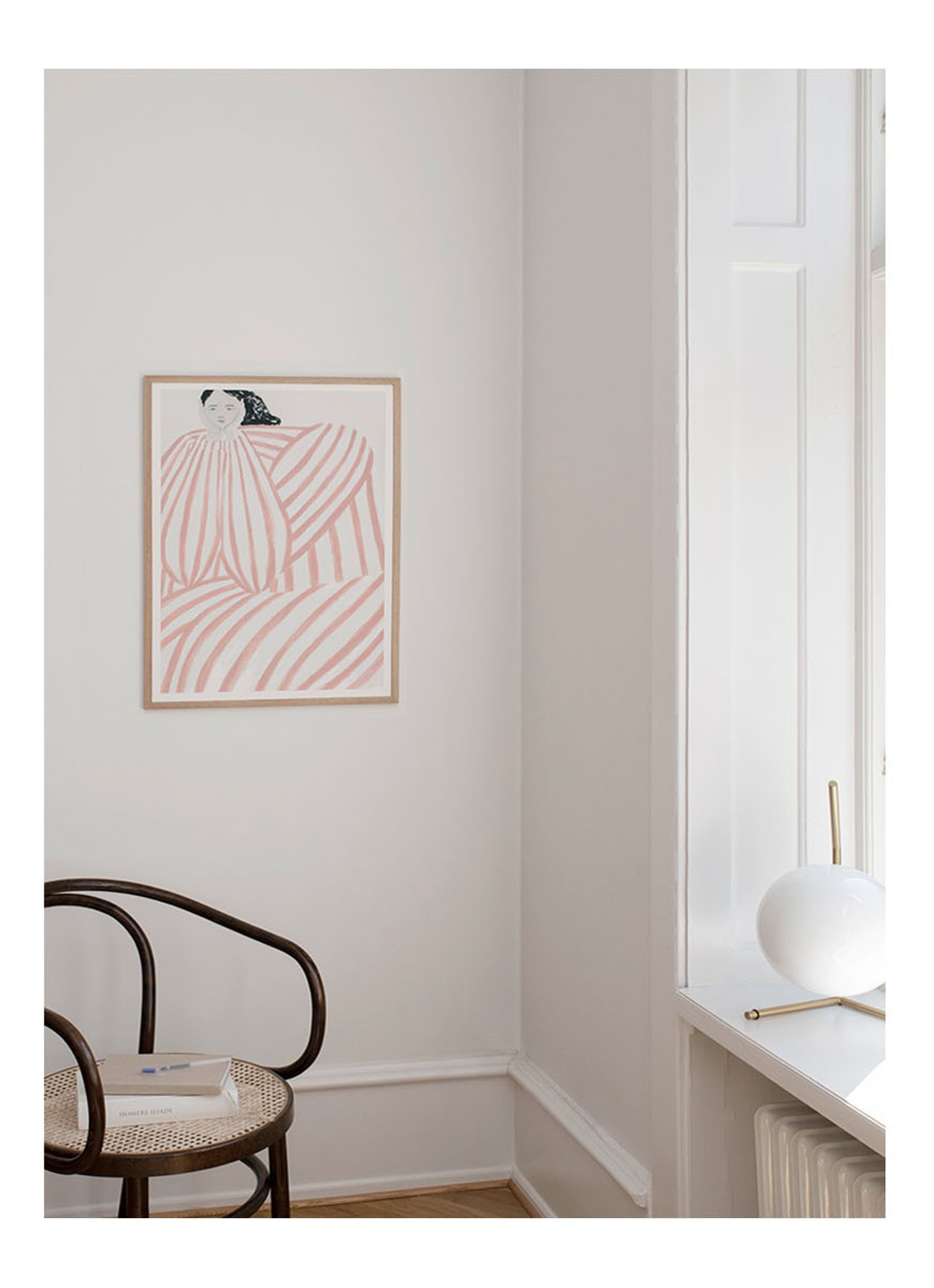 THE POSTER CLUB Still Waiting, Sofia Lind print - voorkant 2 zalmroze