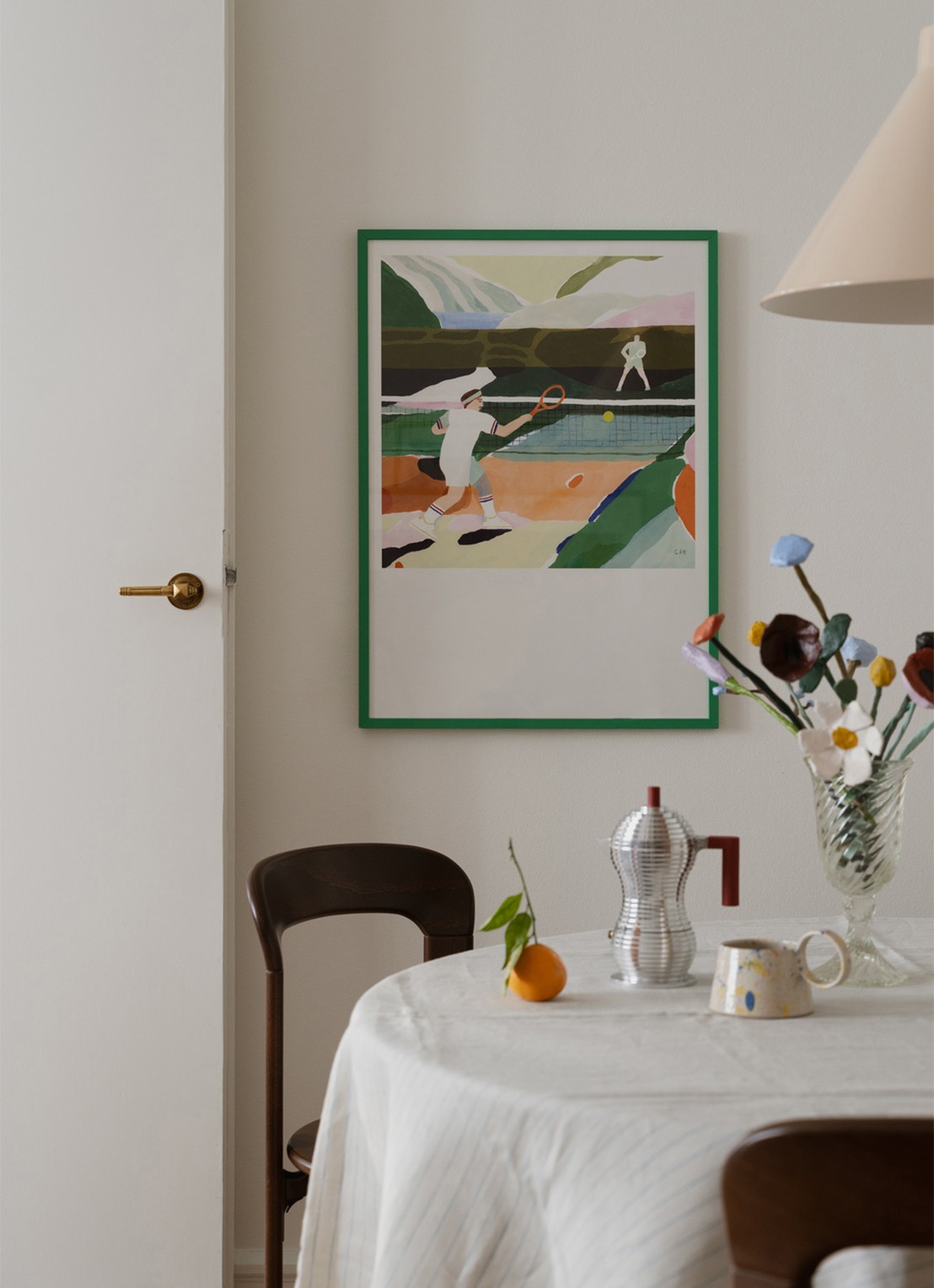 THE POSTER CLUB Tennis, Clara Selina Bach print - voorkant multicolor