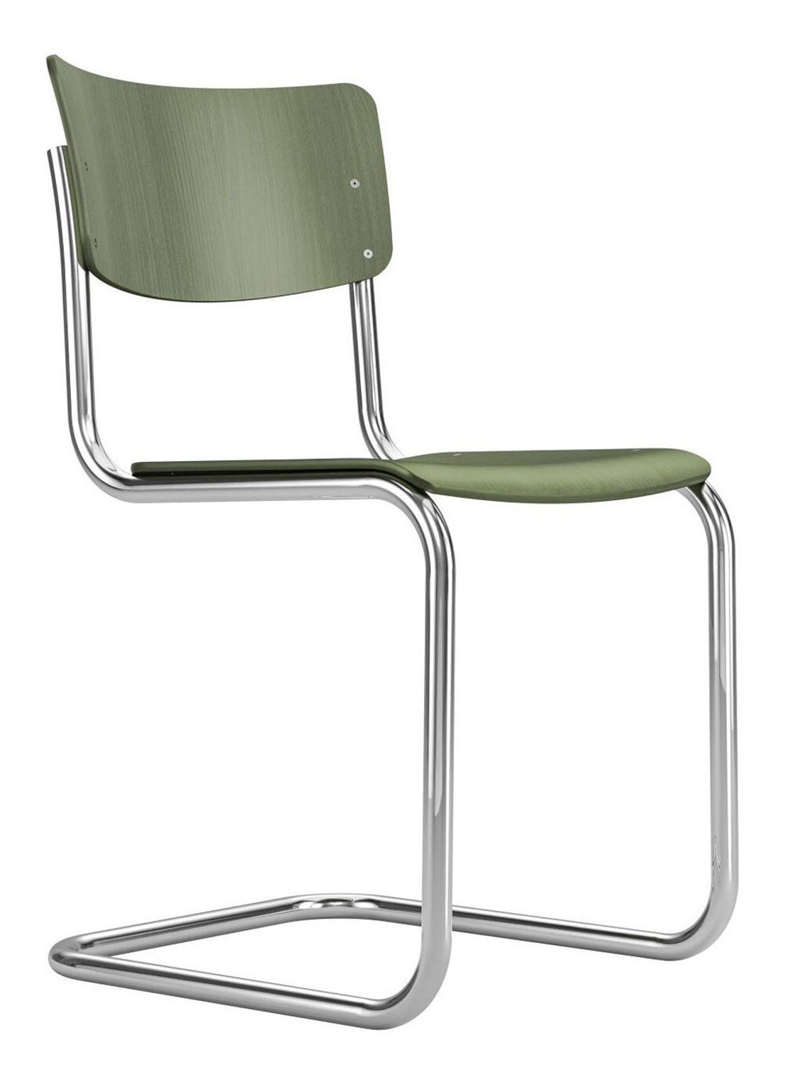 Thonet S43 eetkamerstoel 44 x 82 cm - voorkant groen