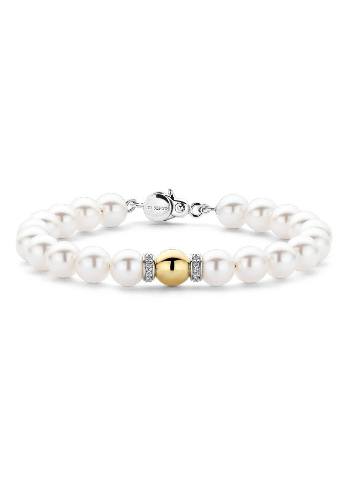 TI SENTO - Milano Armband 23088YP - voorkant 3 zilver