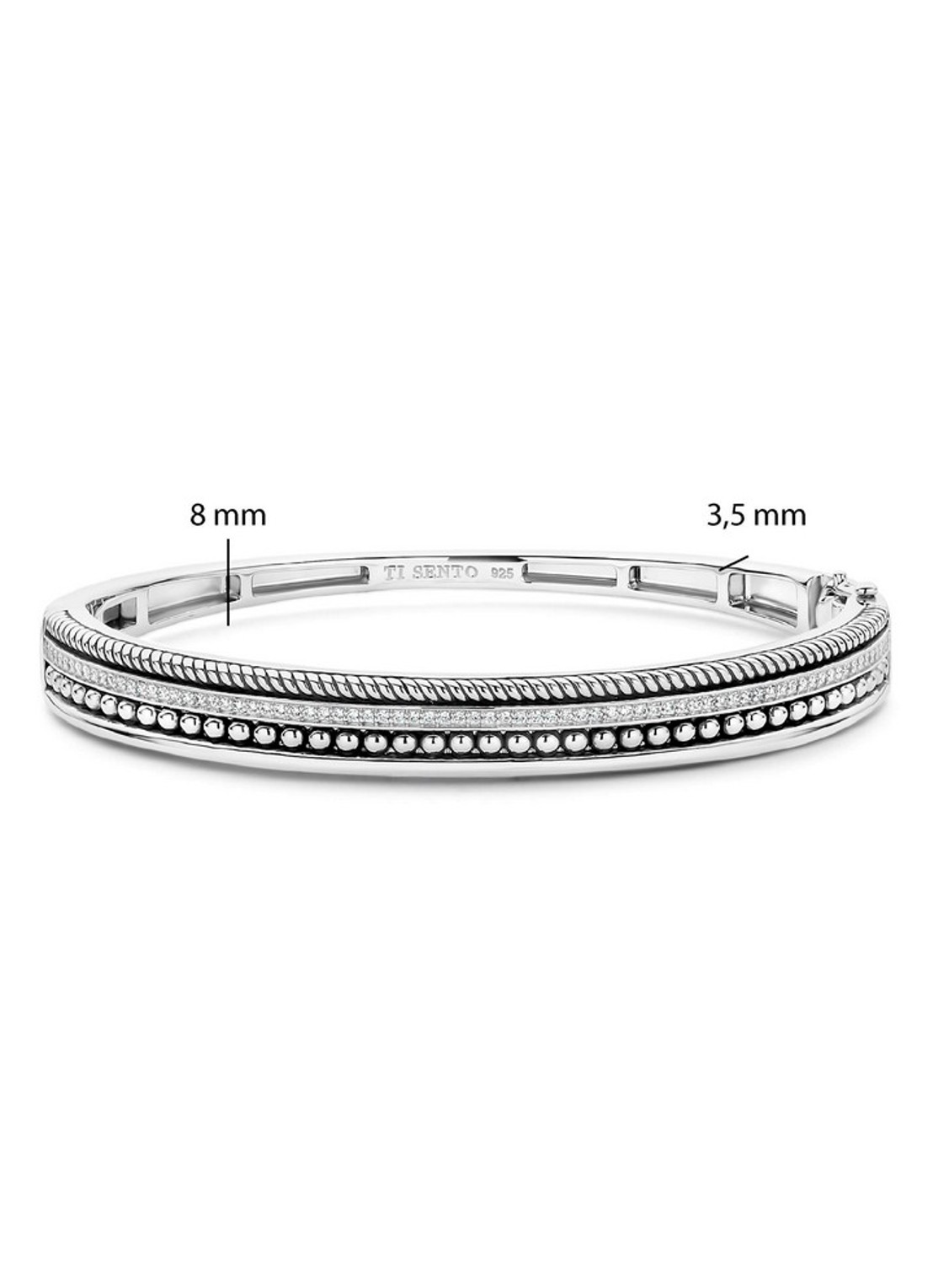 TI SENTO - Milano Armband 23093ZI - detail 5 zilver