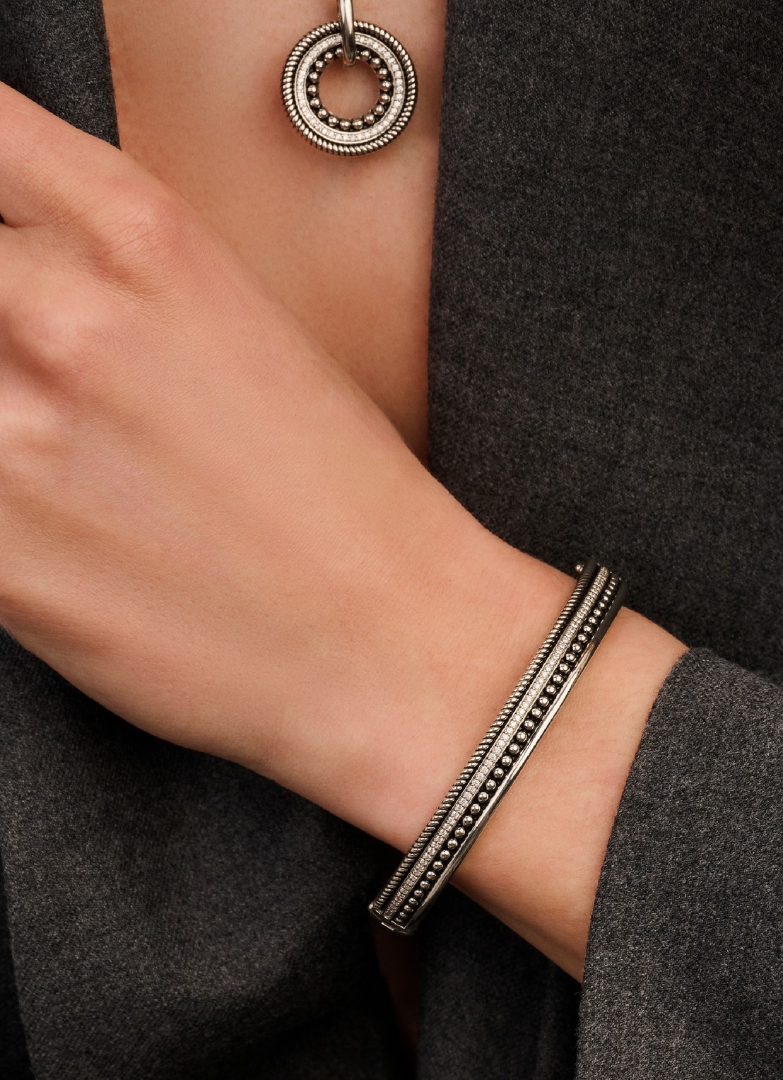 TI SENTO - Milano Armband 23093ZI - voorkant 2 zilver