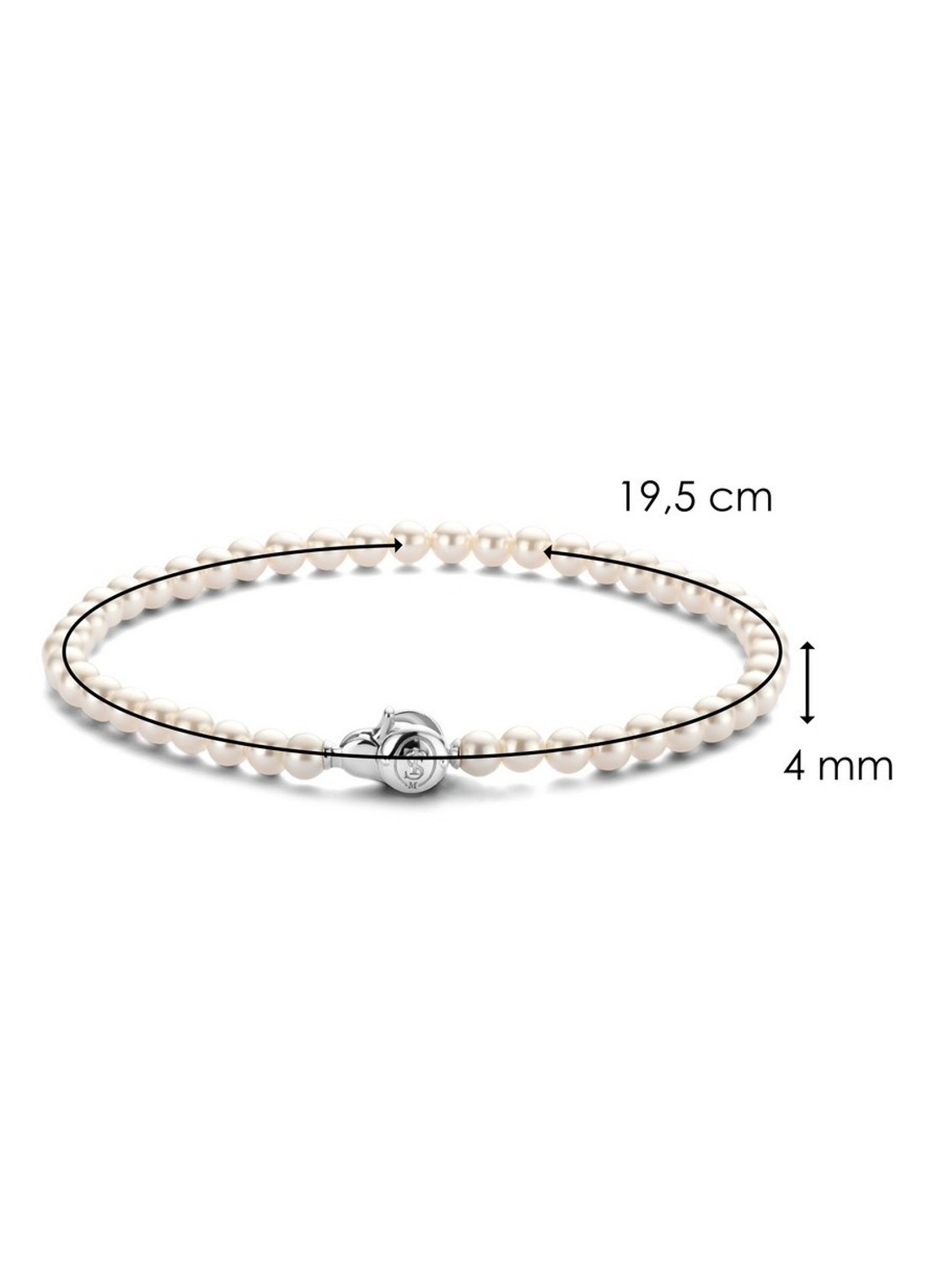 TI SENTO - Milano Armband met kleursteen 2908PW - detail 3 parelmoer