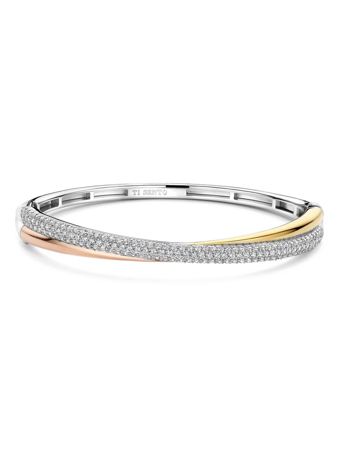 TI SENTO - Milano Bangle 23071ZT - voorkant 3 zilver