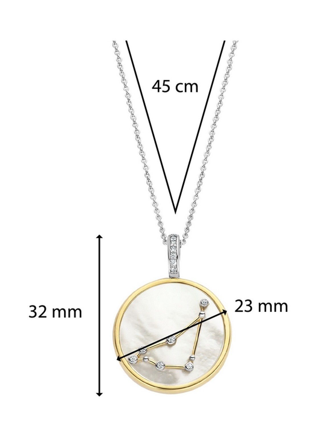 TI SENTO - Milano Capricorn hanger verguld 6826GE - detail 3 goud