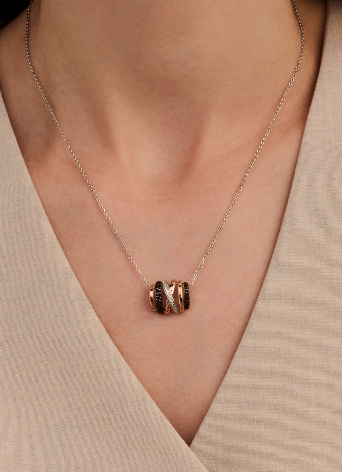 TI SENTO - Milano Ketting 34116BR - voorkant 2 zilver
