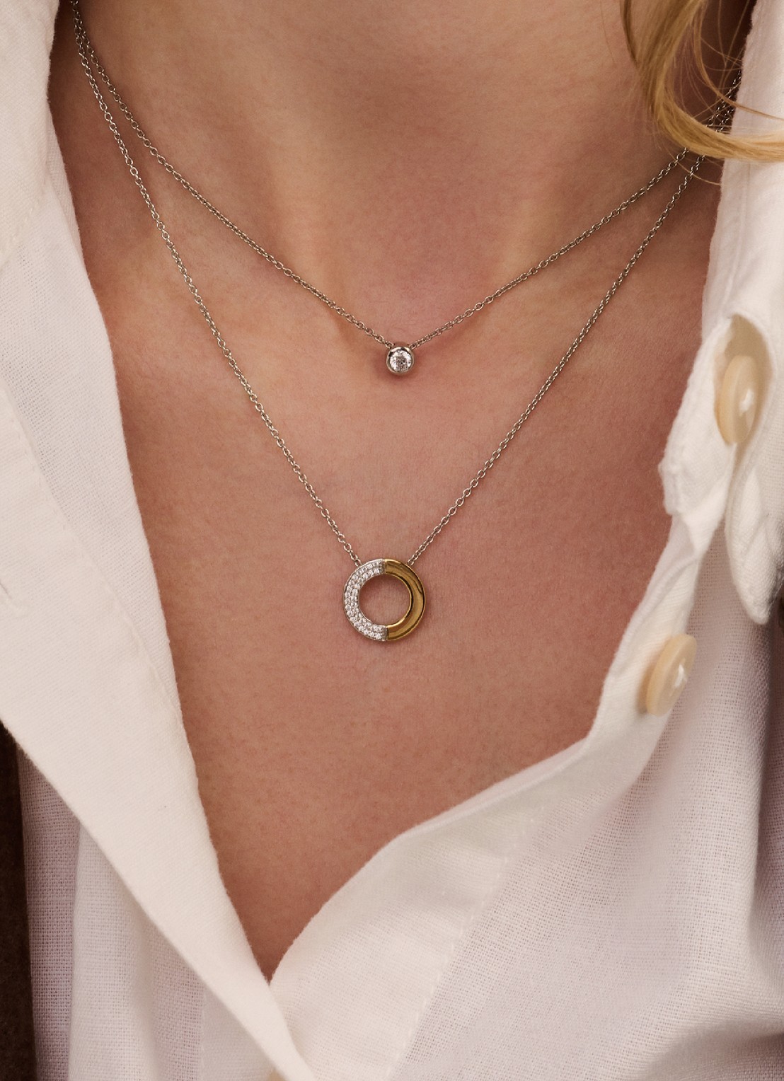 TI SENTO - Milano Ketting 34120ZY - voorkant 2 zilver